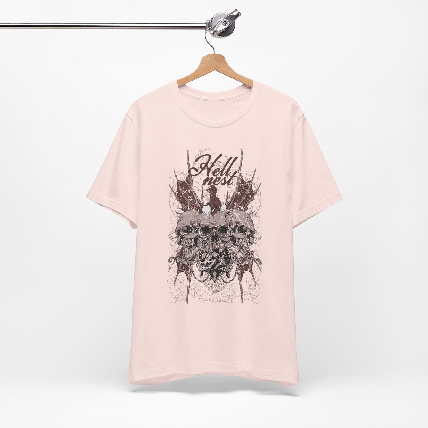 Skull Cluster graphic tee Gothic skulls grunge floral design