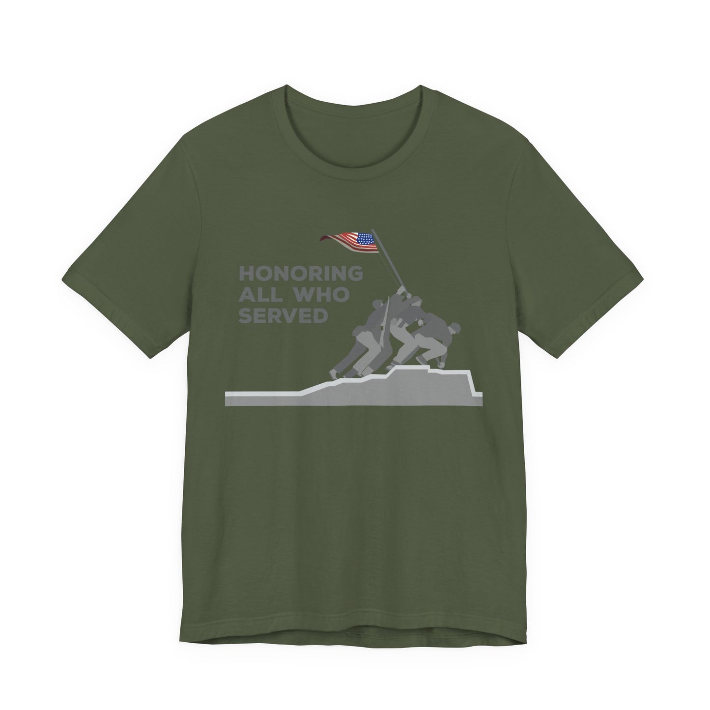 Iwo Jima Flag Raising honoring all who served T-Shirt Military Memorial Unisex Cotton Tee v52