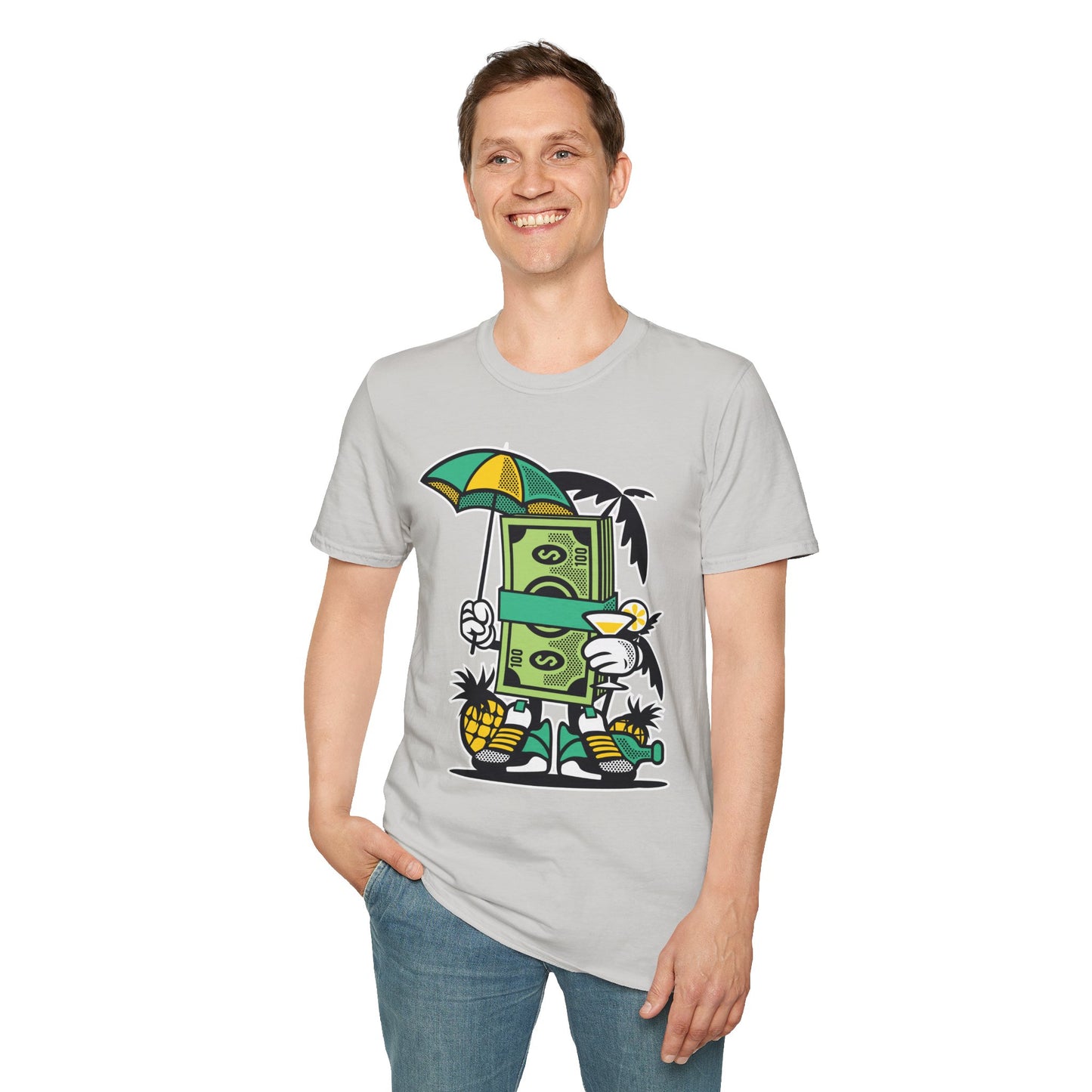 Cartoon T Shirt Animation T Shirt Funny Tee Unisex Softstyle Cotton Tee Art Design 64000