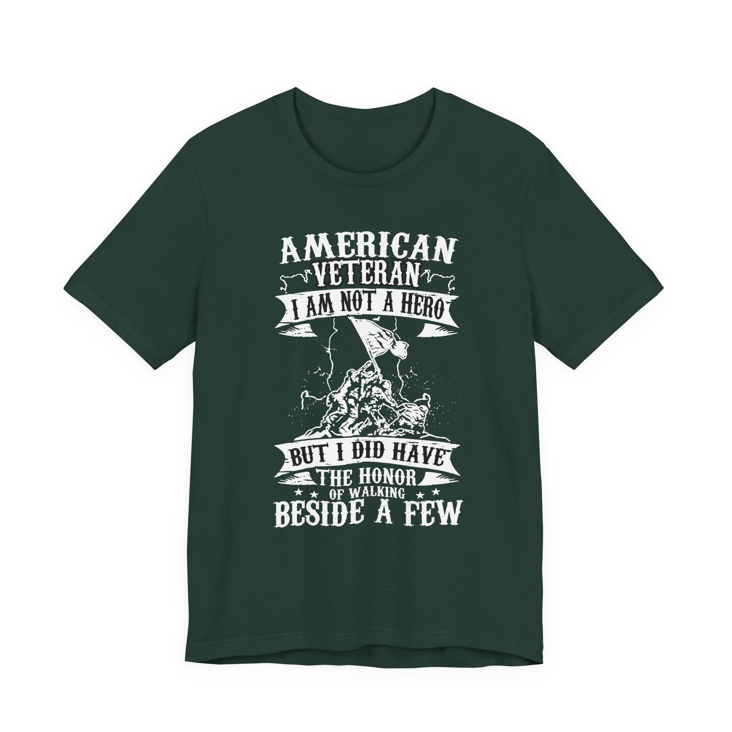 American Veteran I Am Not A Hero T-Shirt Military Tribute Unisex Cotton Tee v53
