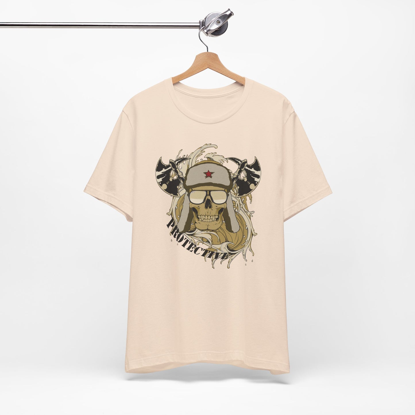 Viking Skull Graphic with Horned Helmet T-Shirt Captain Design Tee Art-41