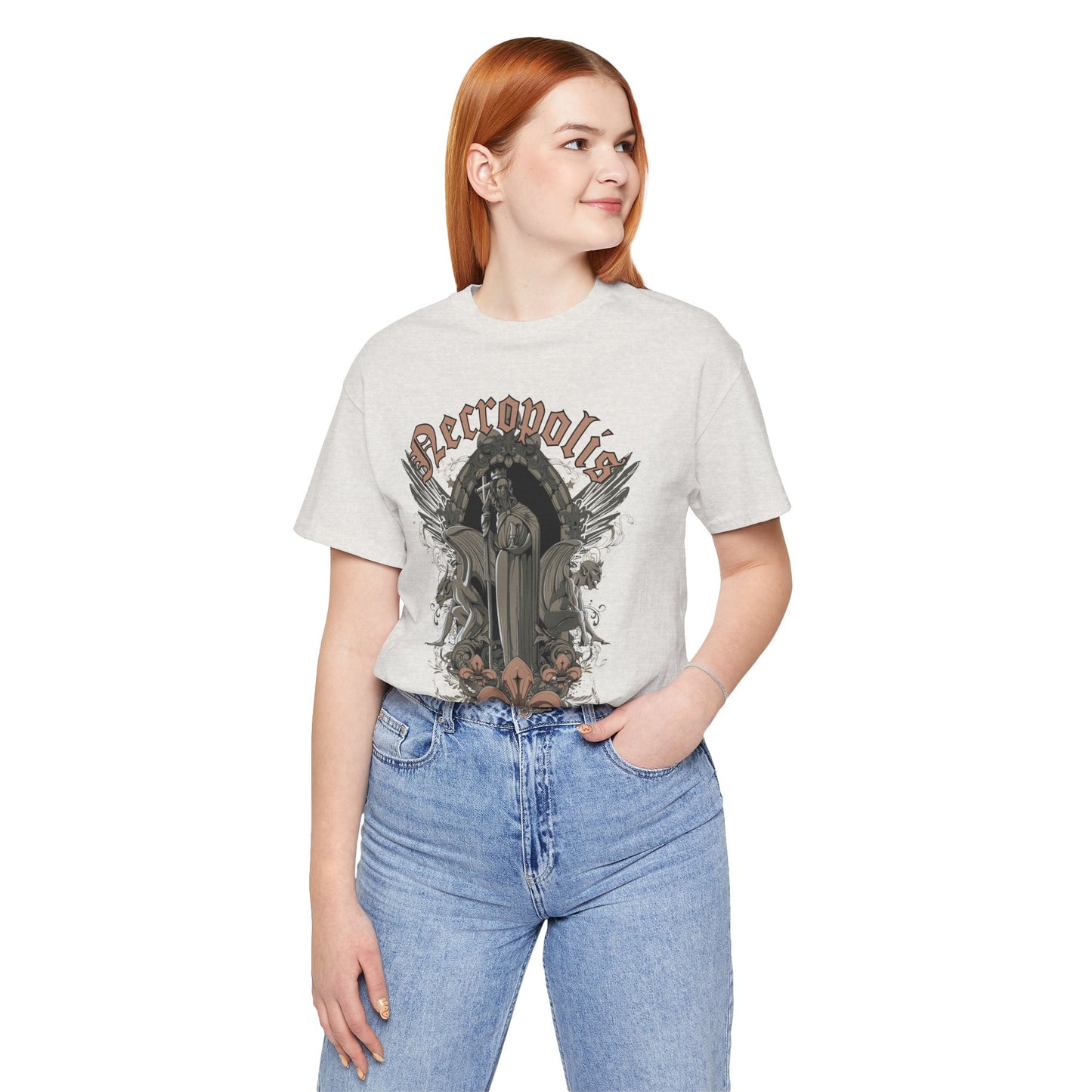 Gothic Skull Graphic Unisex Cotton T-Shirt r7
