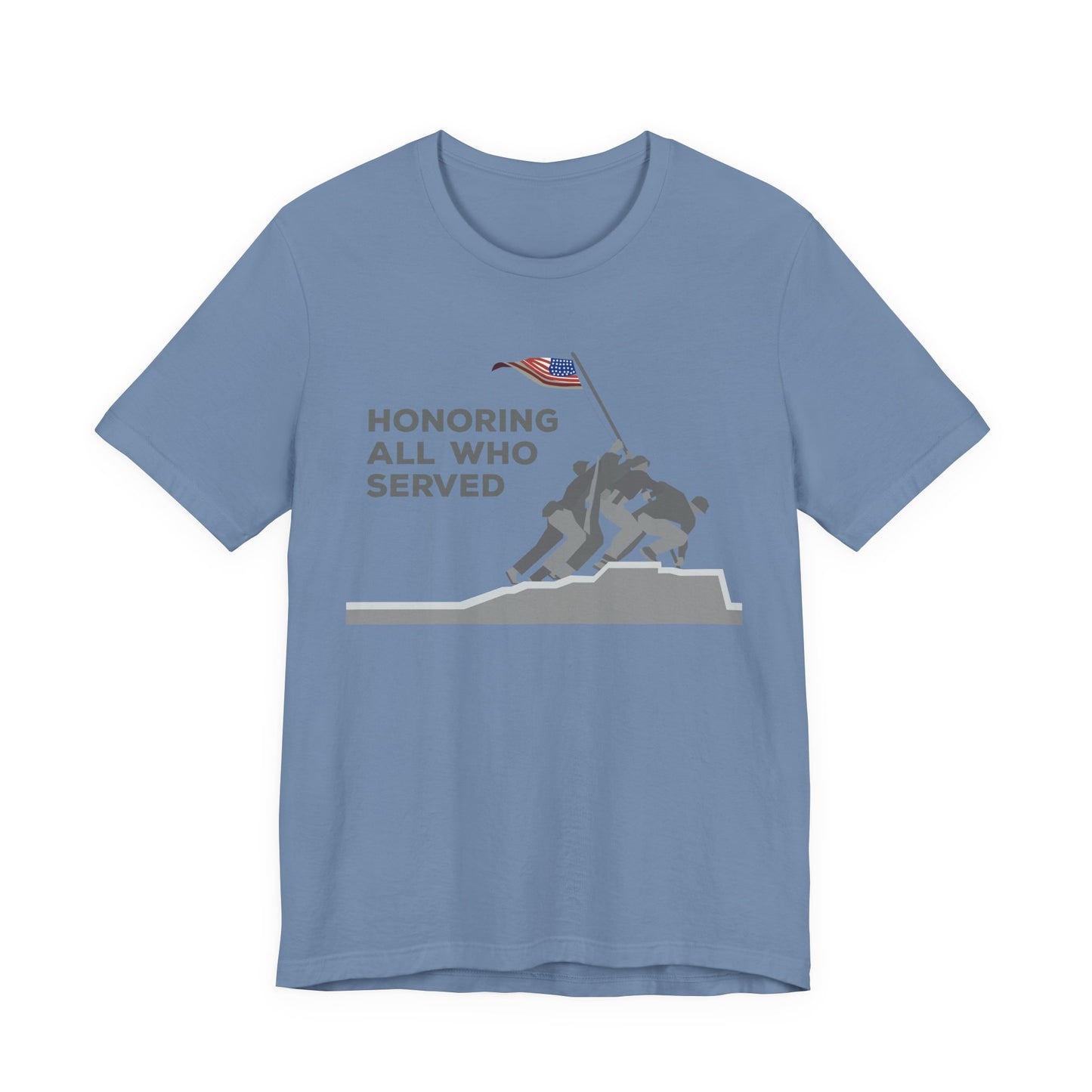 Iwo Jima Flag Raising honoring all who served T-Shirt Military Memorial Unisex Cotton Tee v52