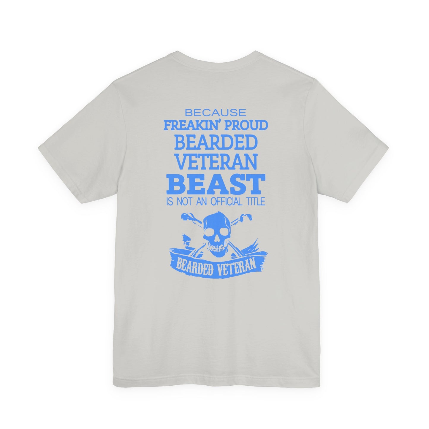 Bearded Veteran Beast T-Shirt Military Skull Beard Graphic Unisex Cotton Tee v46