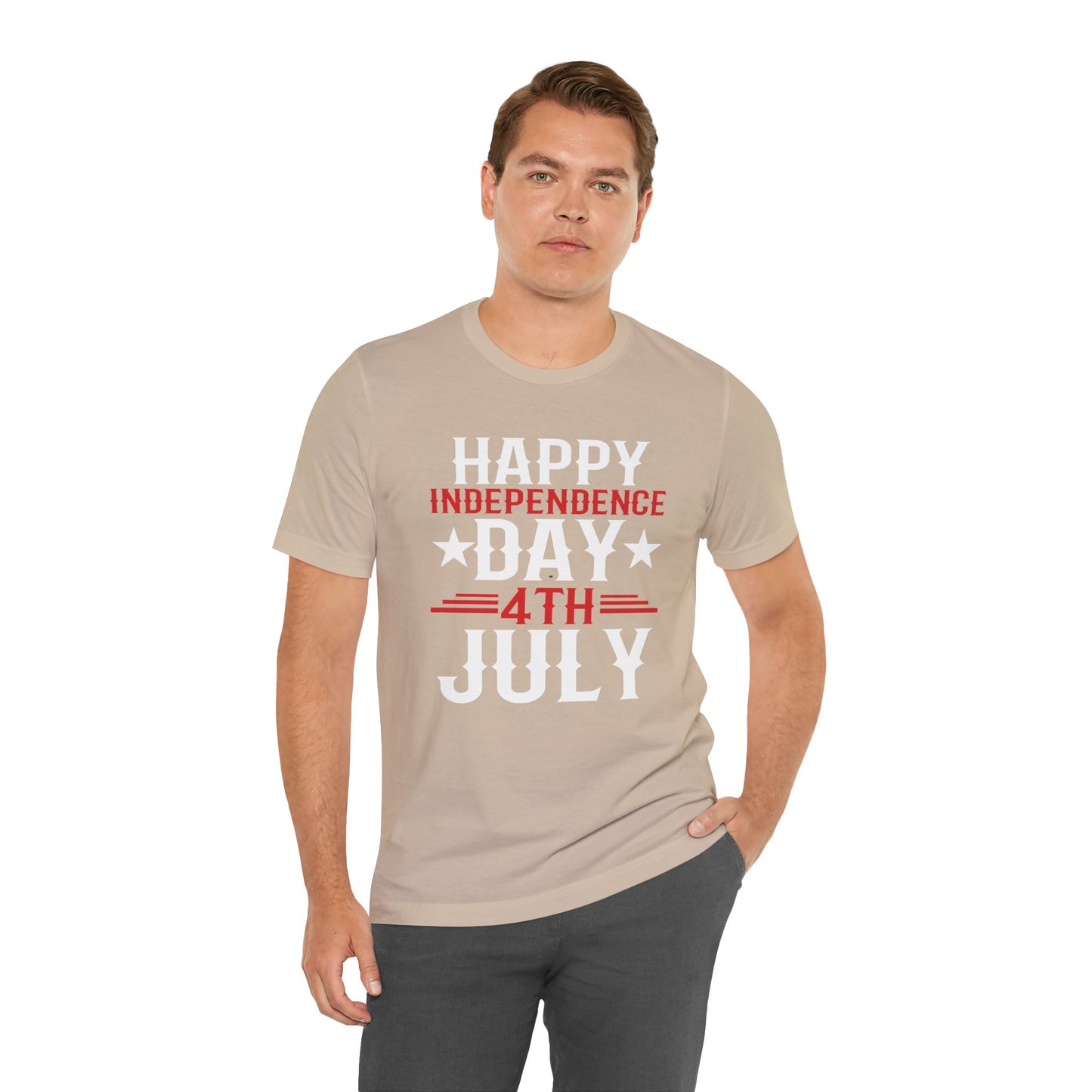 Happy Independence Day Graphic Unisex Cotton T-Shirt 016