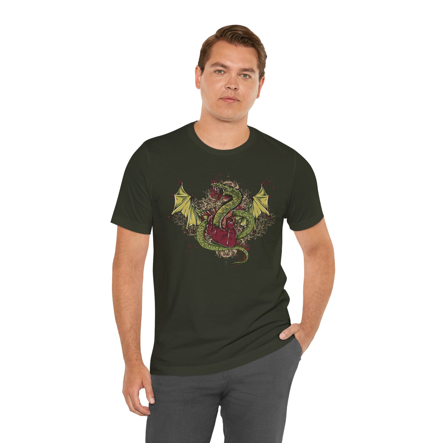 Dragon Illustration Graphic Unisex Cotton T-Shirt r29