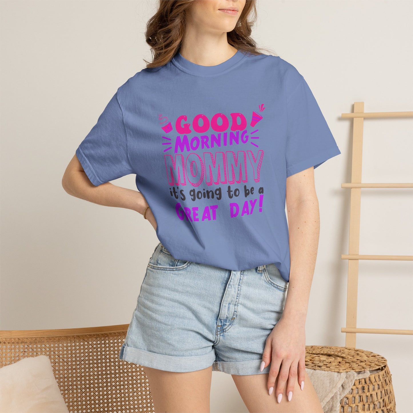 Mom T-shirt Mother's Day Mama Tee Unisex Comfort Colors Garment-Dyed Cotton h41