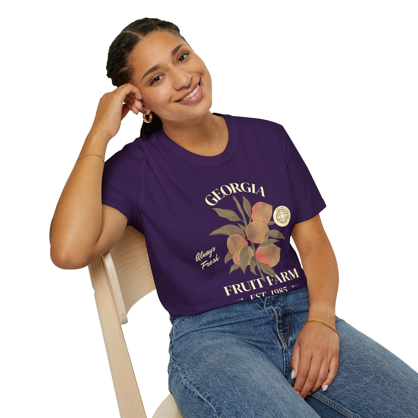 Food Tees, Funny Food T Shirts, Funny T Shirts, Shirt with Fruits, Shirt with Peach