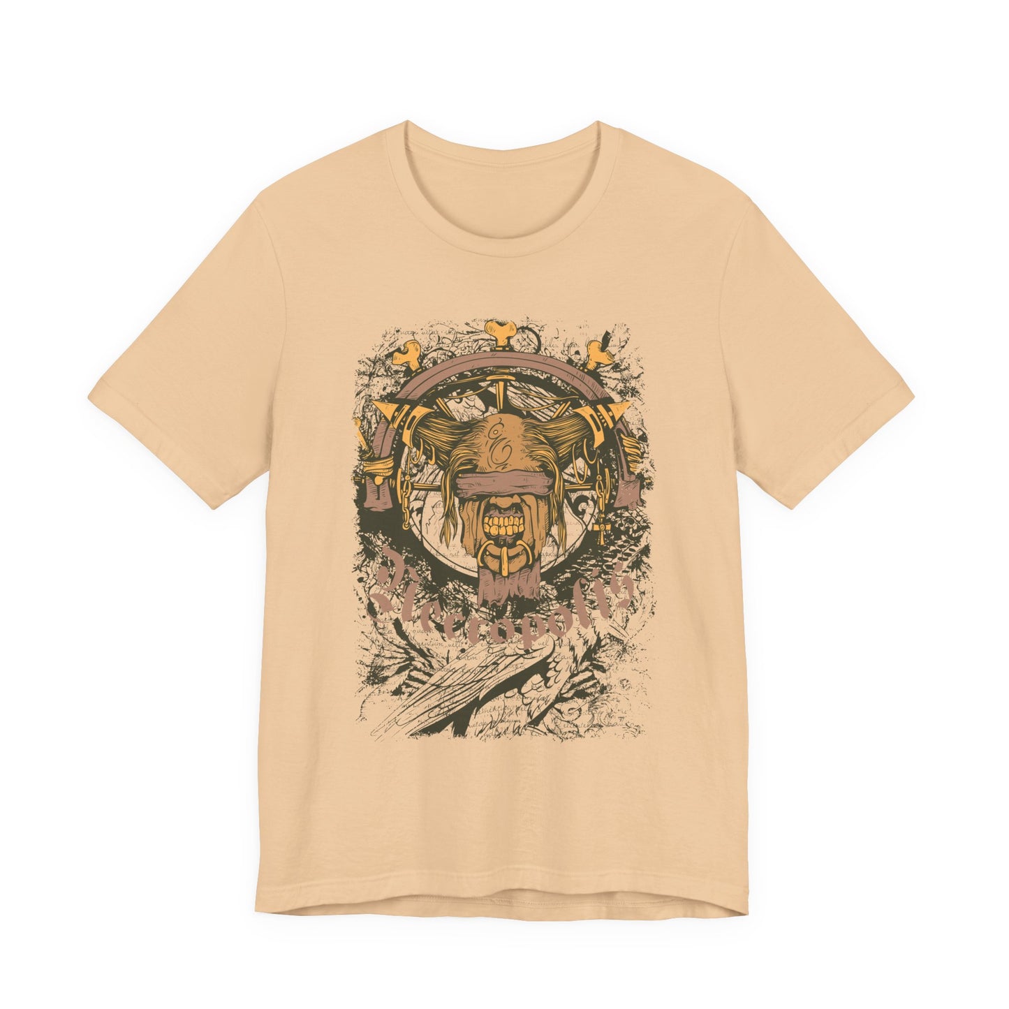 Skull Nordic Warrior Graphic Unisex Cotton T-Shirt r12