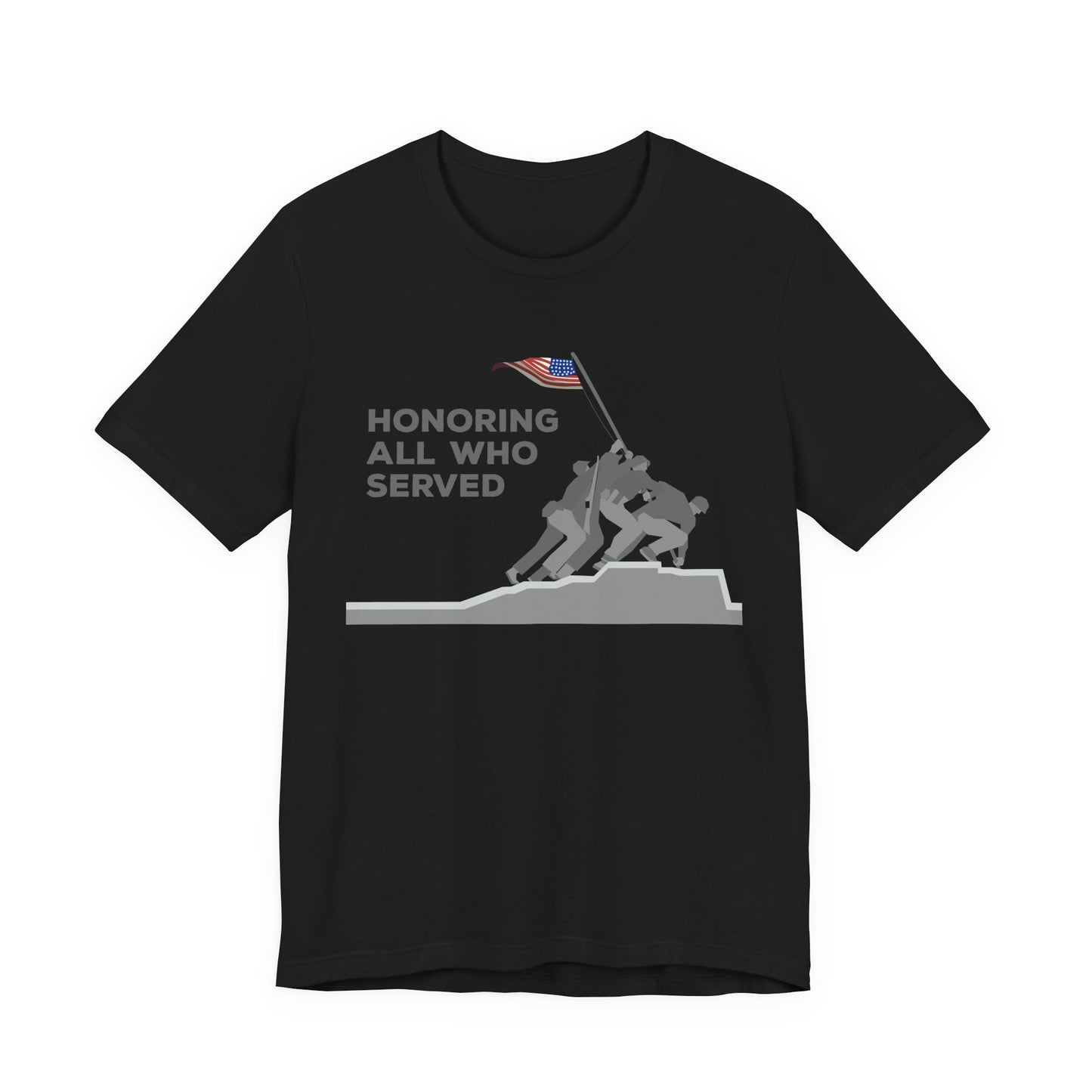 Iwo Jima Flag Raising honoring all who served T-Shirt Military Memorial Unisex Cotton Tee v52