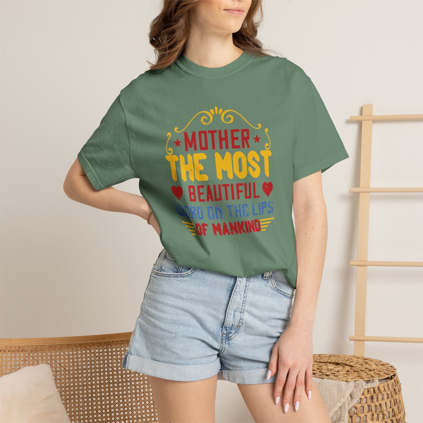 Mom T-shirt Mother Day Mama Tee Unisex Comfort Colors Garment-Dyed Cotton h84