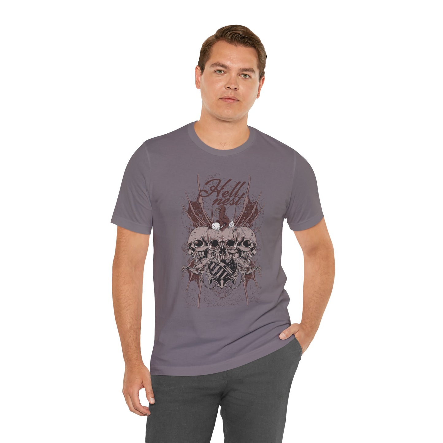 Skull Cluster graphic tee Gothic skulls grunge floral design