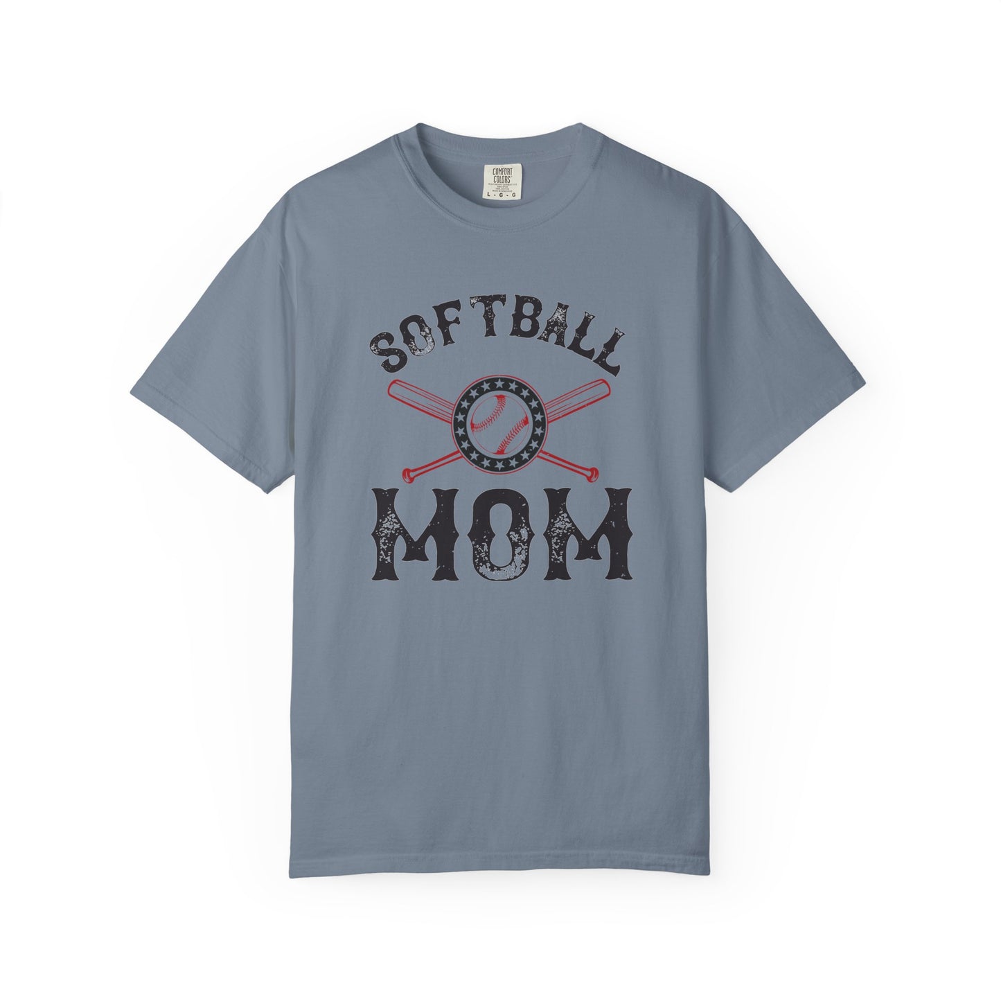 Softball Mom T-shirt Mother Day Mama Tee Unisex Comfort Colors Garment-Dyed Cotton h92