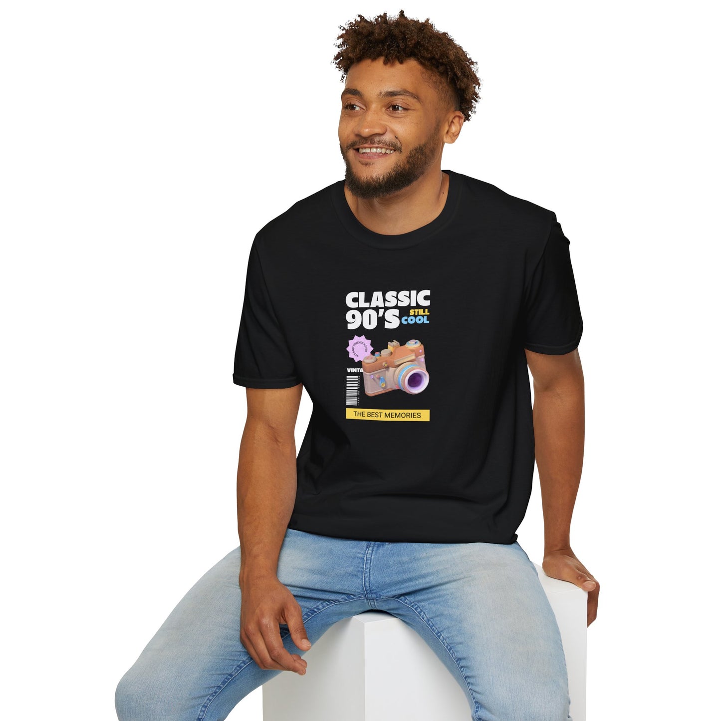 90s Camera T-Shirt Classic 90s Cool Unisex Cotton Retro Photography Tee