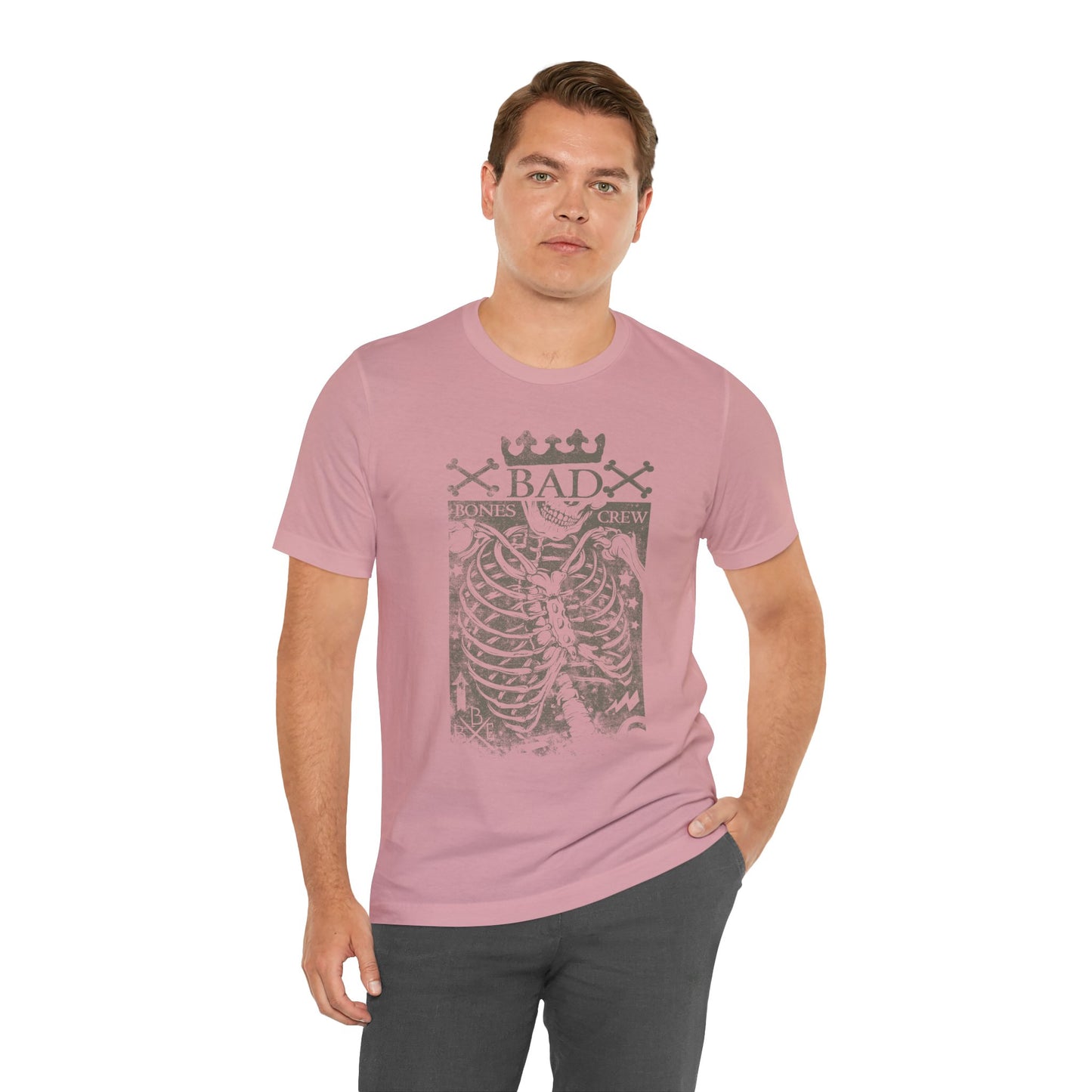 Skeleton Ribcage Tee Bones Crew Graphic Shirt A-10