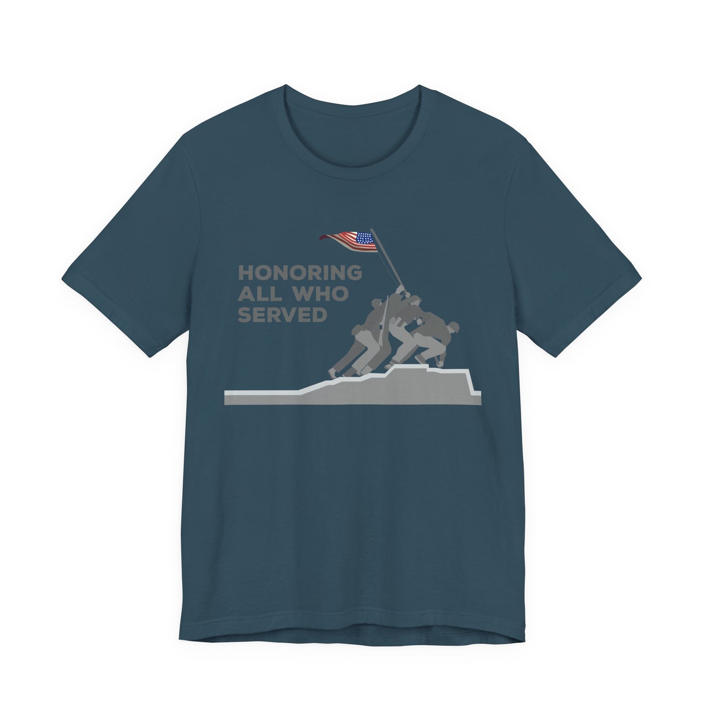 Iwo Jima Flag Raising honoring all who served T-Shirt Military Memorial Unisex Cotton Tee v52