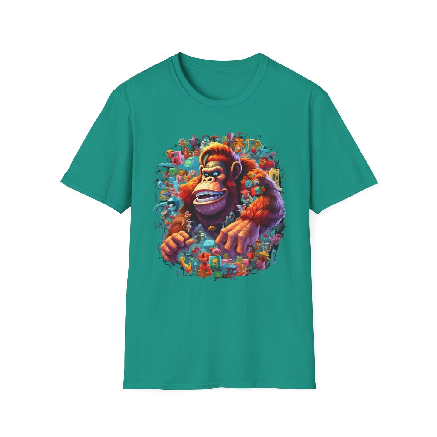 Animals Tees, Funny Animals Shirt, T Shirts with Funny Animals, T-Shirt with Gorilla, Monkey Tees