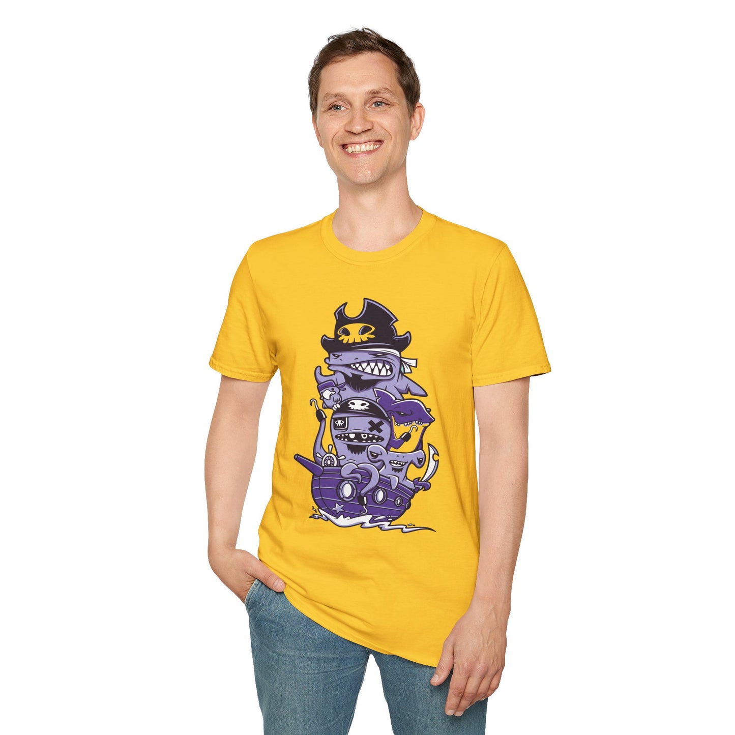 Cartoon T Shirt Animation Tee Unisex Softstyle 64000 100 Percent Ring Spun Cotton Funny Graphic Tee