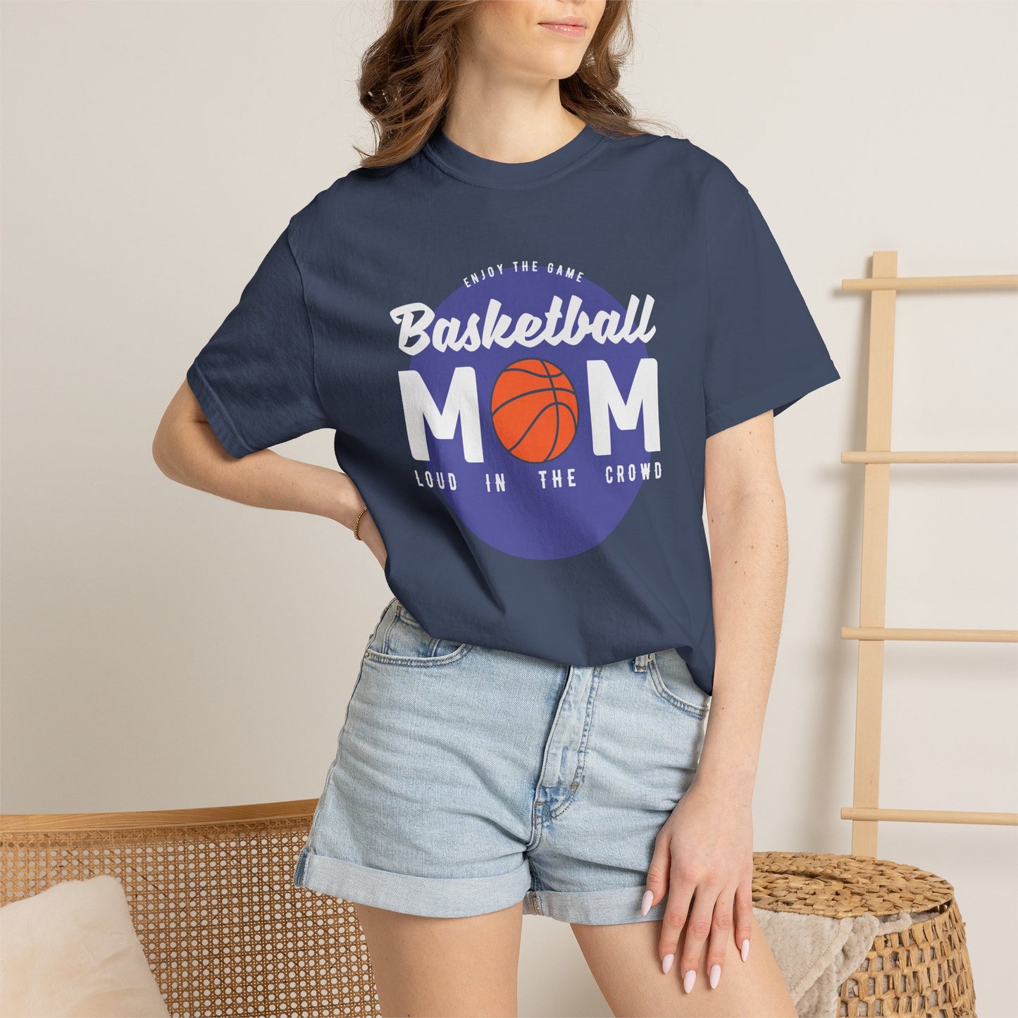 Basketball Mom T-shirt Mother's Day Mama Tee Unisex Comfort Colors Garment-Dyed Cotton h31