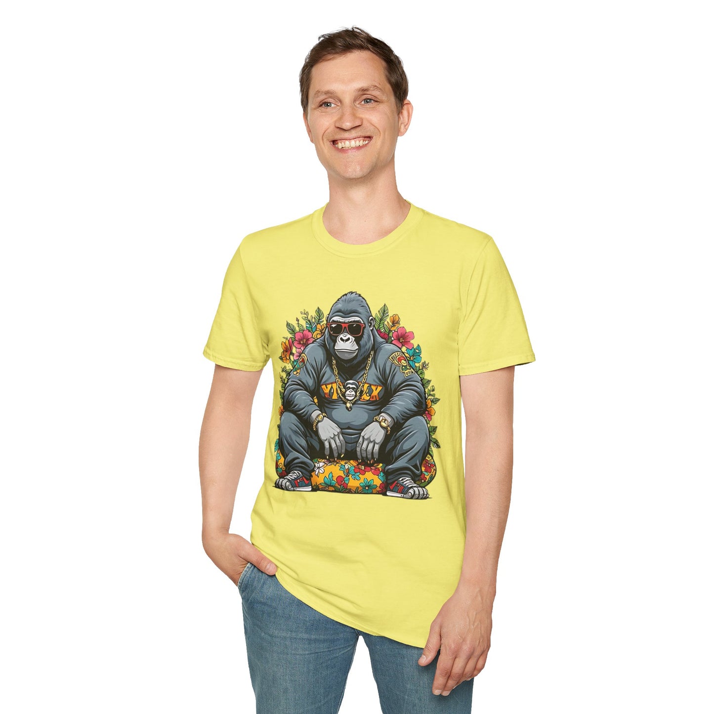 Animals Tees, Funny Animals Shirt, T Shirts with Funny Animals, T-Shirt with Gorilla, Monkey Tees