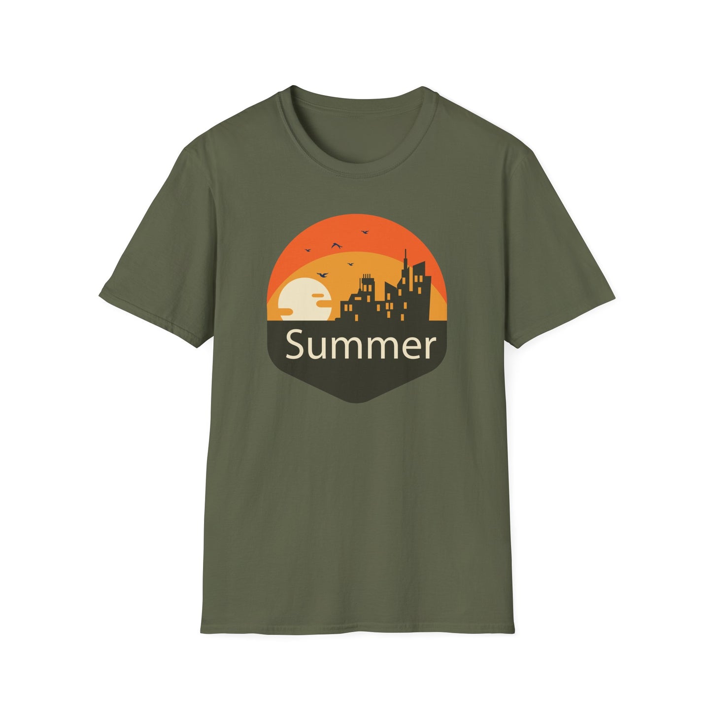 Summer T-Shirt, Summer Design Shirts, Art Tee Shirt with Summer Design - 6
