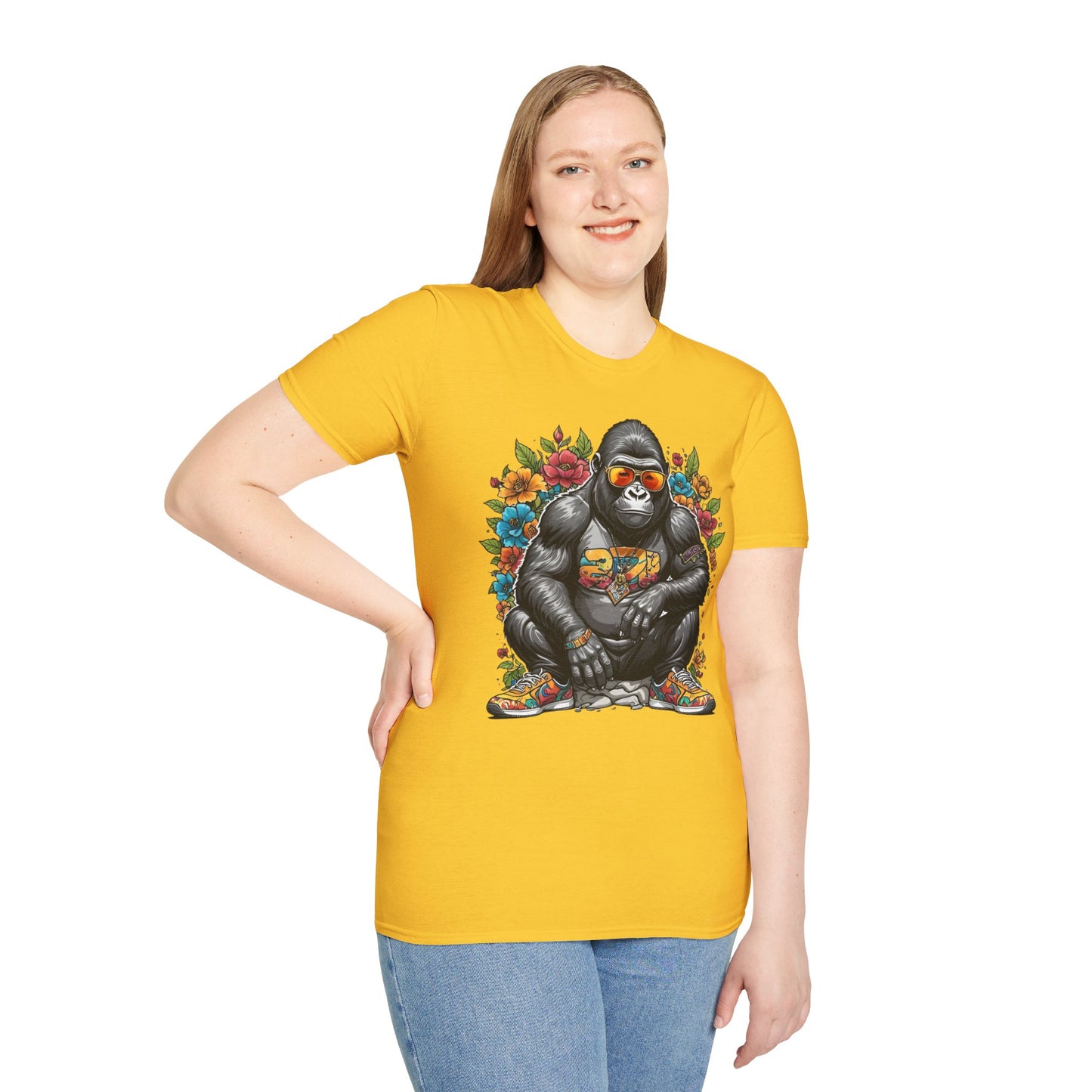 Animals Tees, Funny Animals Shirt, T Shirts with Funny Animals, T-Shirt with Gorilla, Monkey Tees