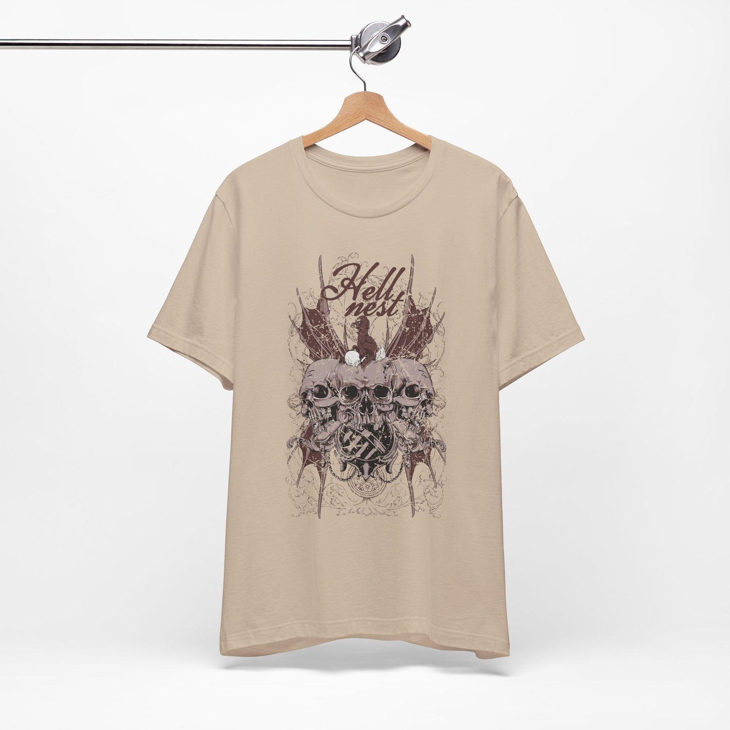 Skull Cluster graphic tee Gothic skulls grunge floral design