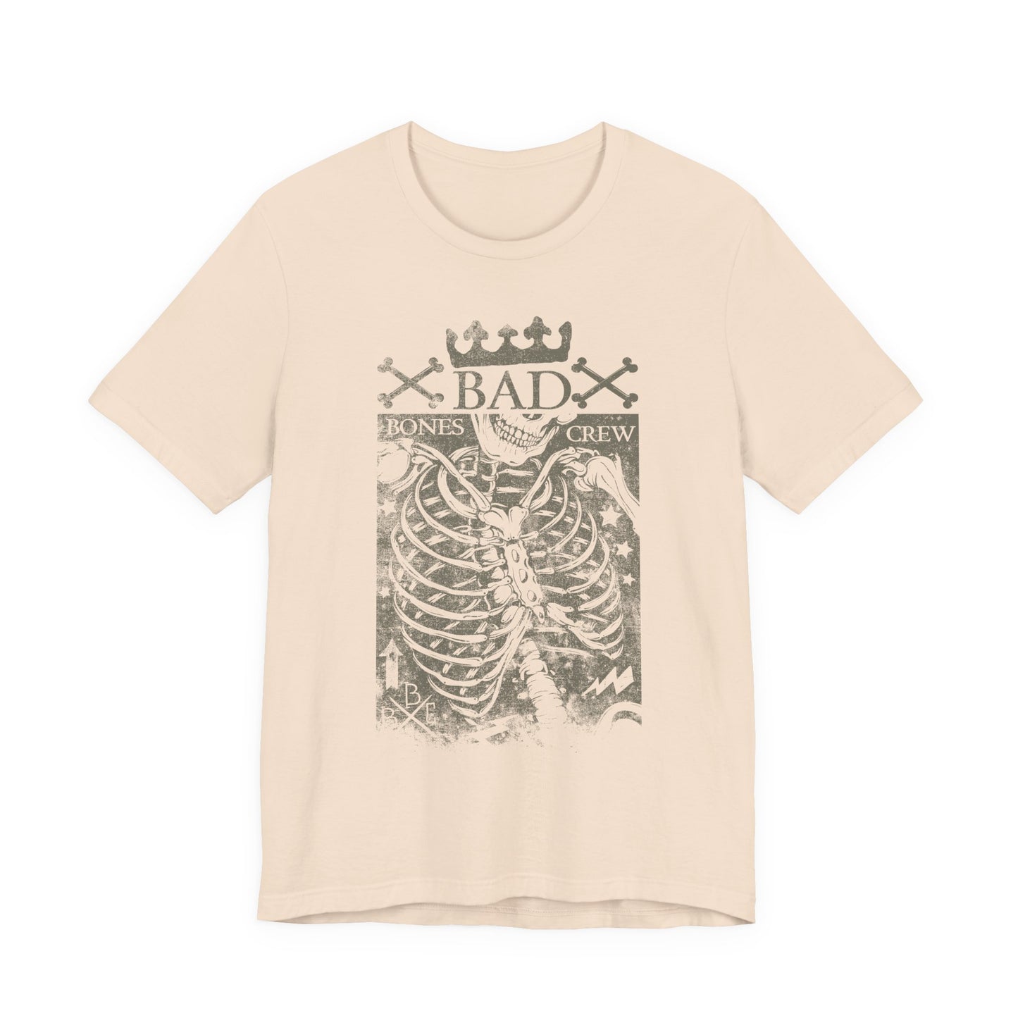 Skeleton Ribcage Tee Bones Crew Graphic Shirt A-10