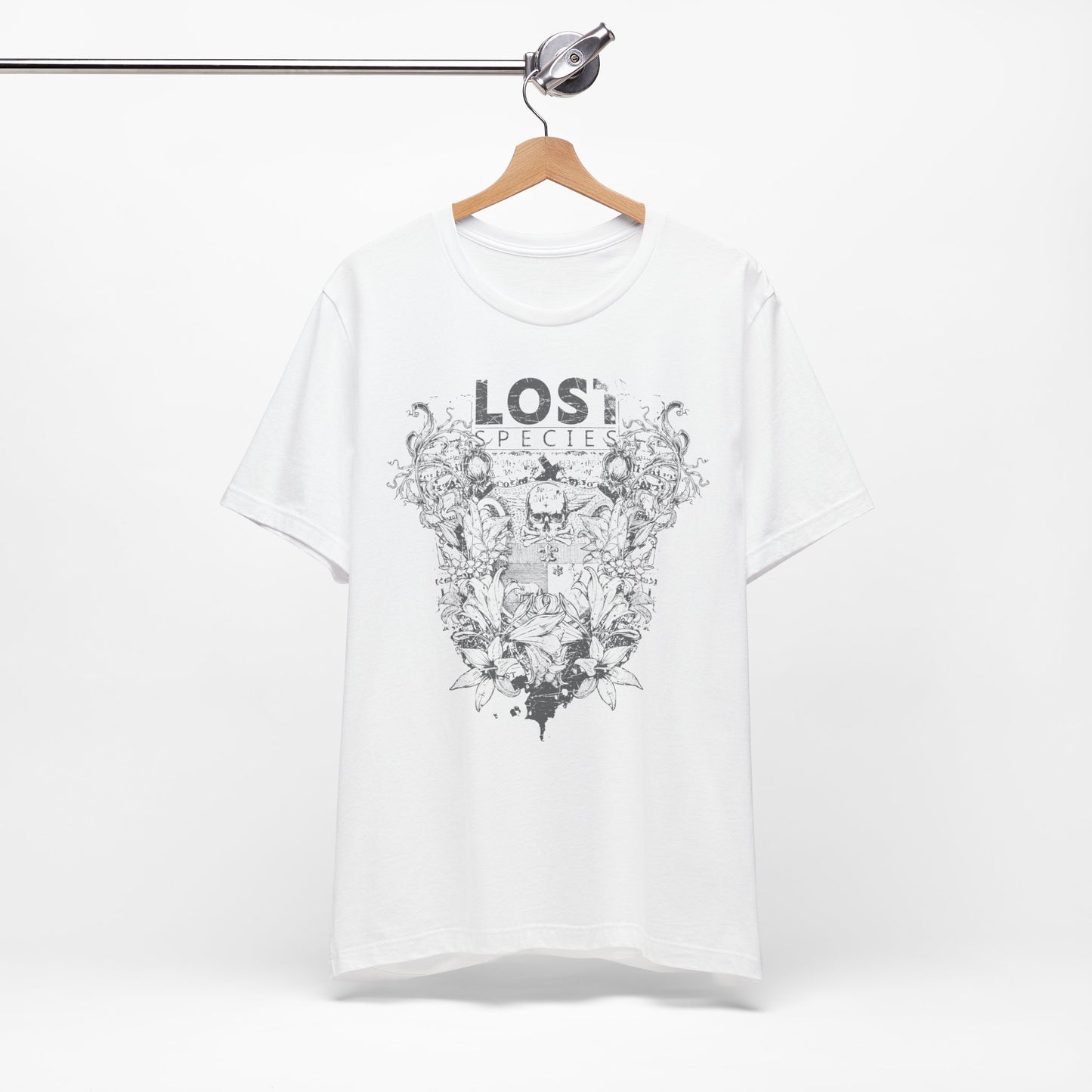 Lost Species Tee Floral Wildlife Illustration Rock Band T-Shirt A-7