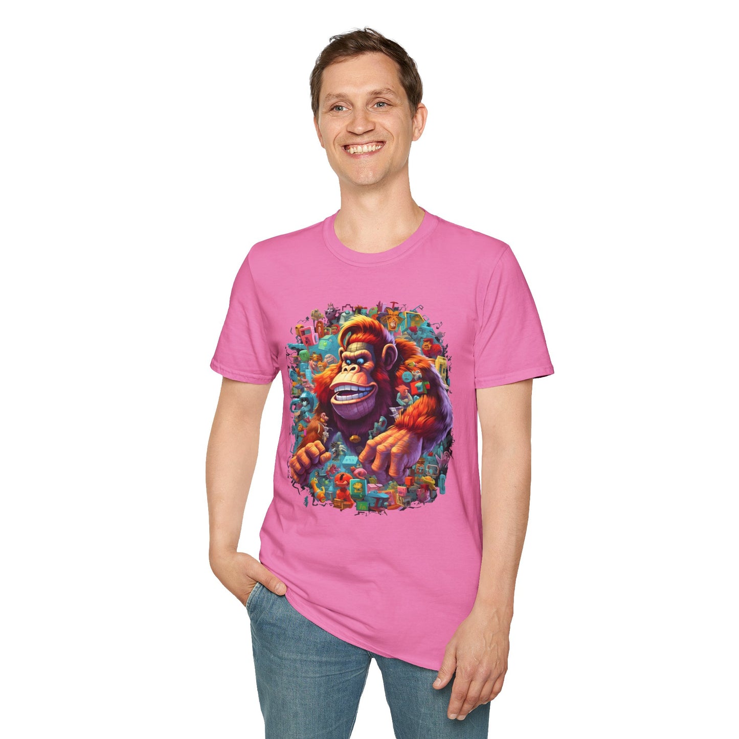 Animals Tees, Funny Animals Shirt, T Shirts with Funny Animals, T-Shirt with Gorilla, Monkey Tees