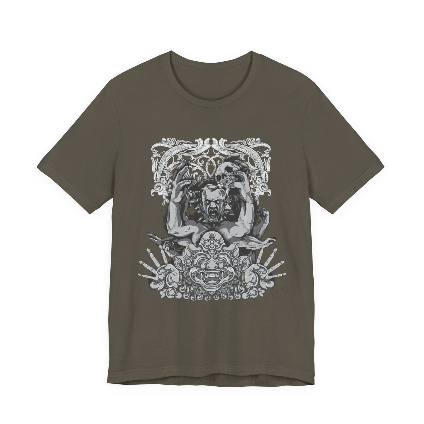 Mask Artwork Illustration Graphic Unisex Cotton T-Shirt r17