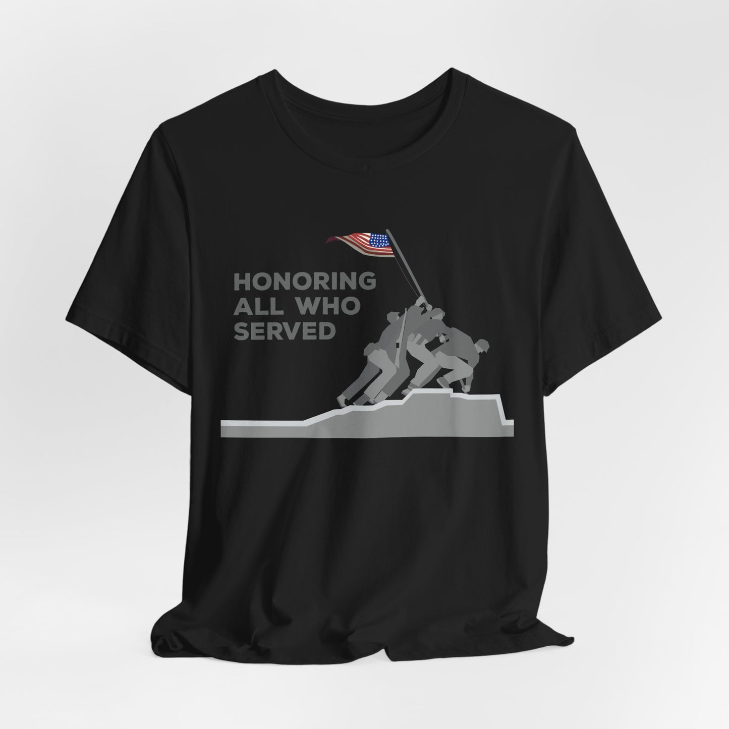 Iwo Jima Flag Raising honoring all who served T-Shirt Military Memorial Unisex Cotton Tee v52