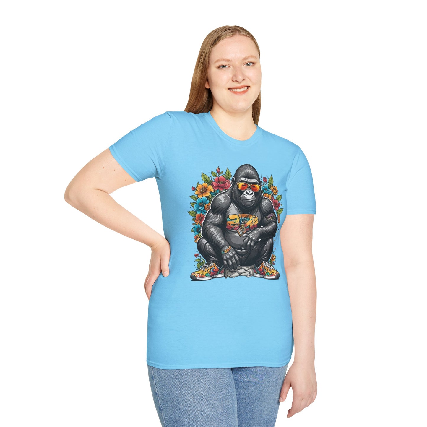 Animals Tees, Funny Animals Shirt, T Shirts with Funny Animals, T-Shirt with Gorilla, Monkey Tees