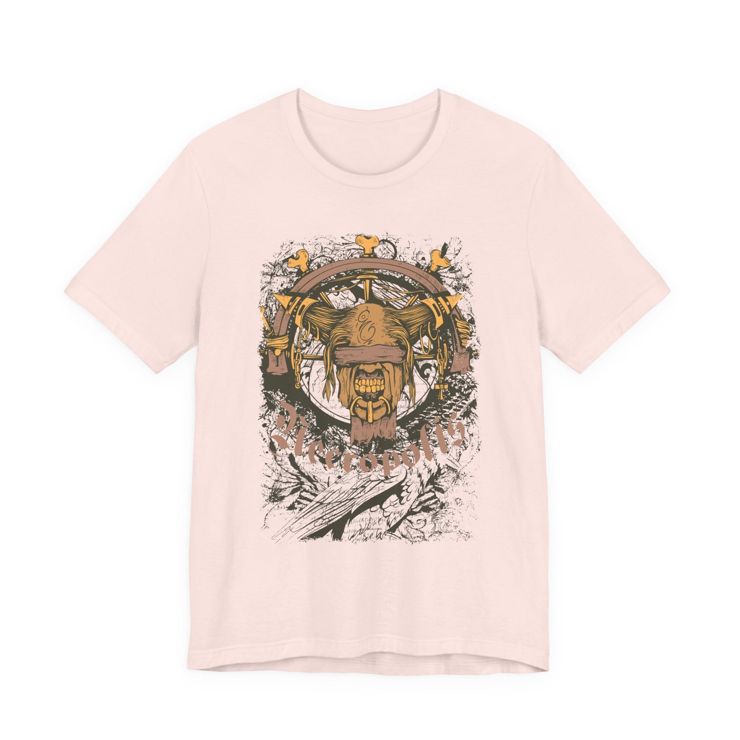 Skull Nordic Warrior Graphic Unisex Cotton T-Shirt r12
