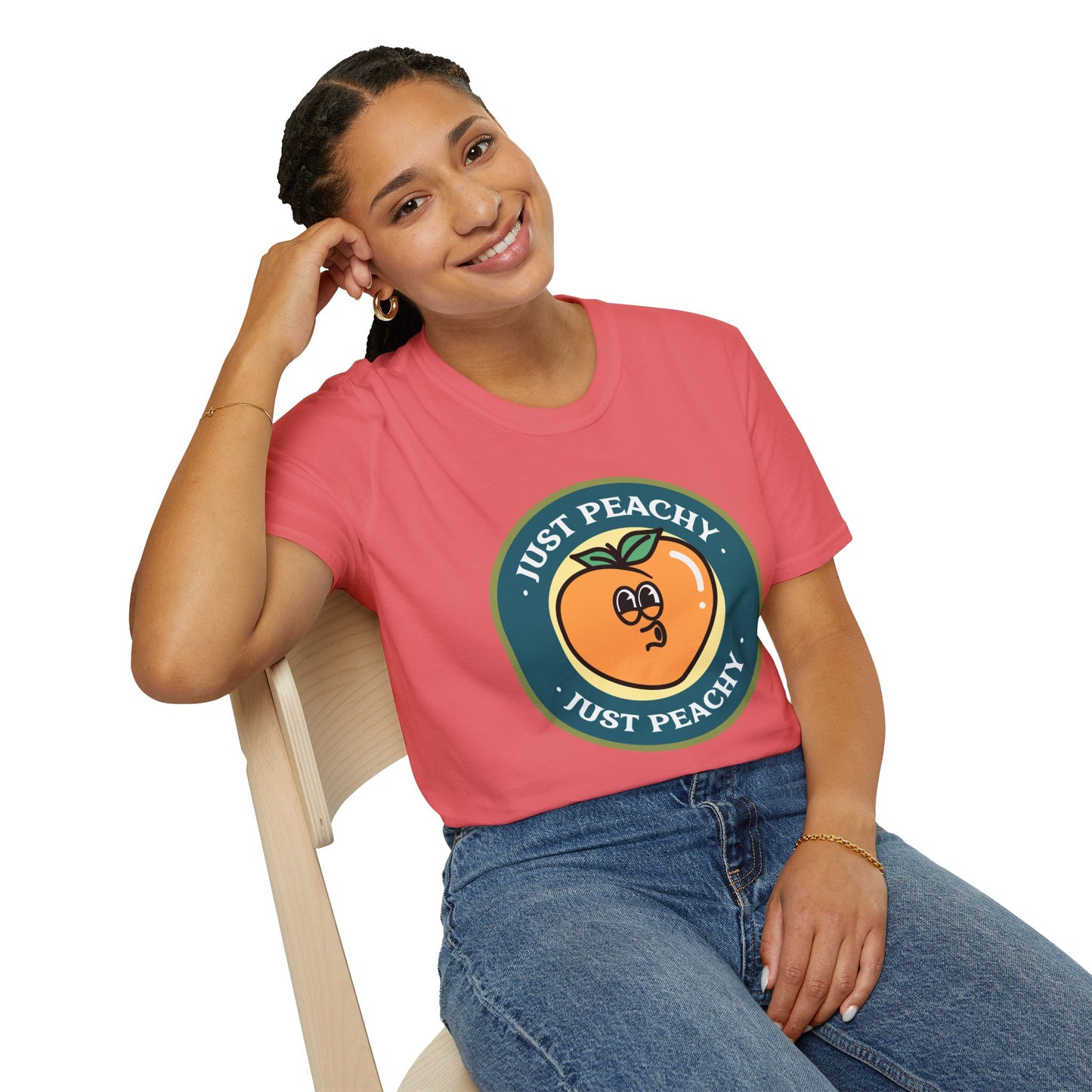 Food Tees, Funny Food T Shirts, Funny T Shirts, Shirt with Fruits, Shirt with Peach