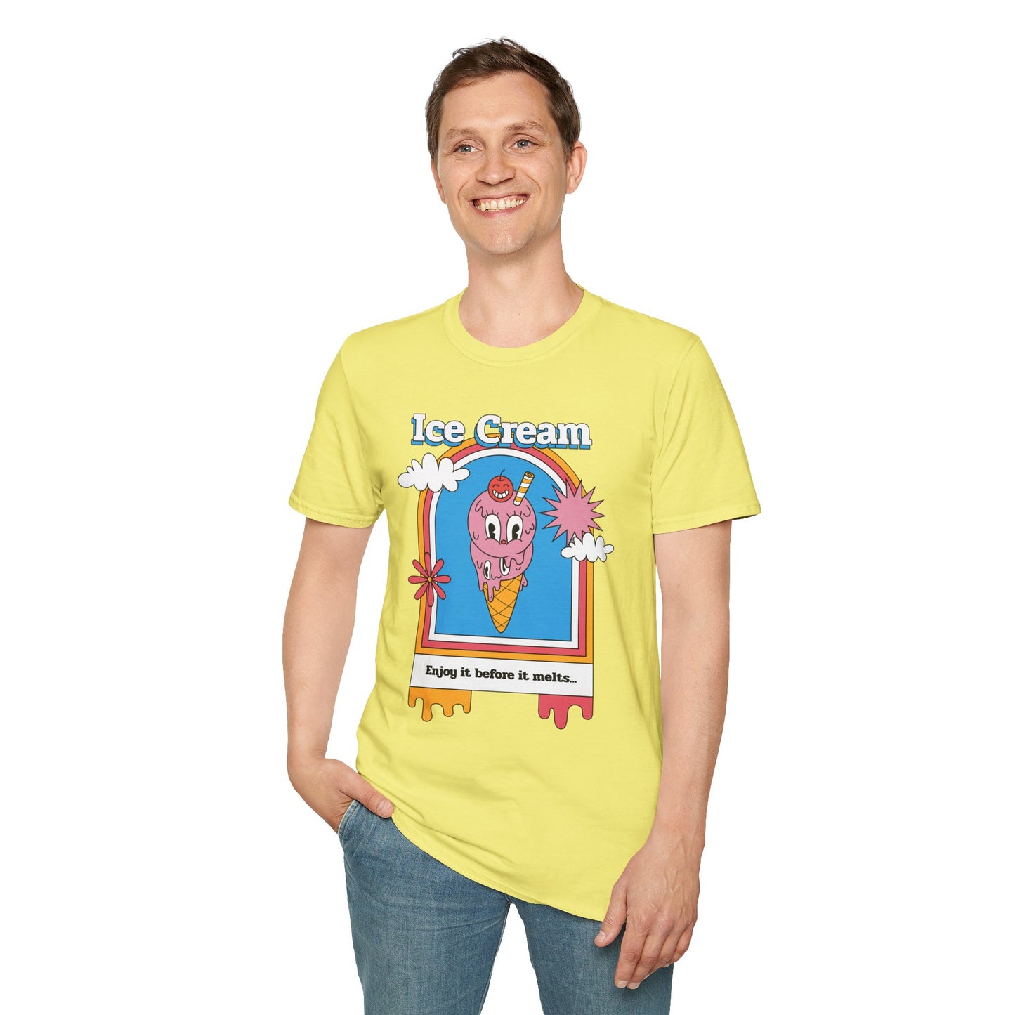Food Tees, Funny Food T Shirts, Funny T Shirts, Shirt with Food, Junk Food Tees, Shirt with Ice Cream, Ice Cream T-Shirt