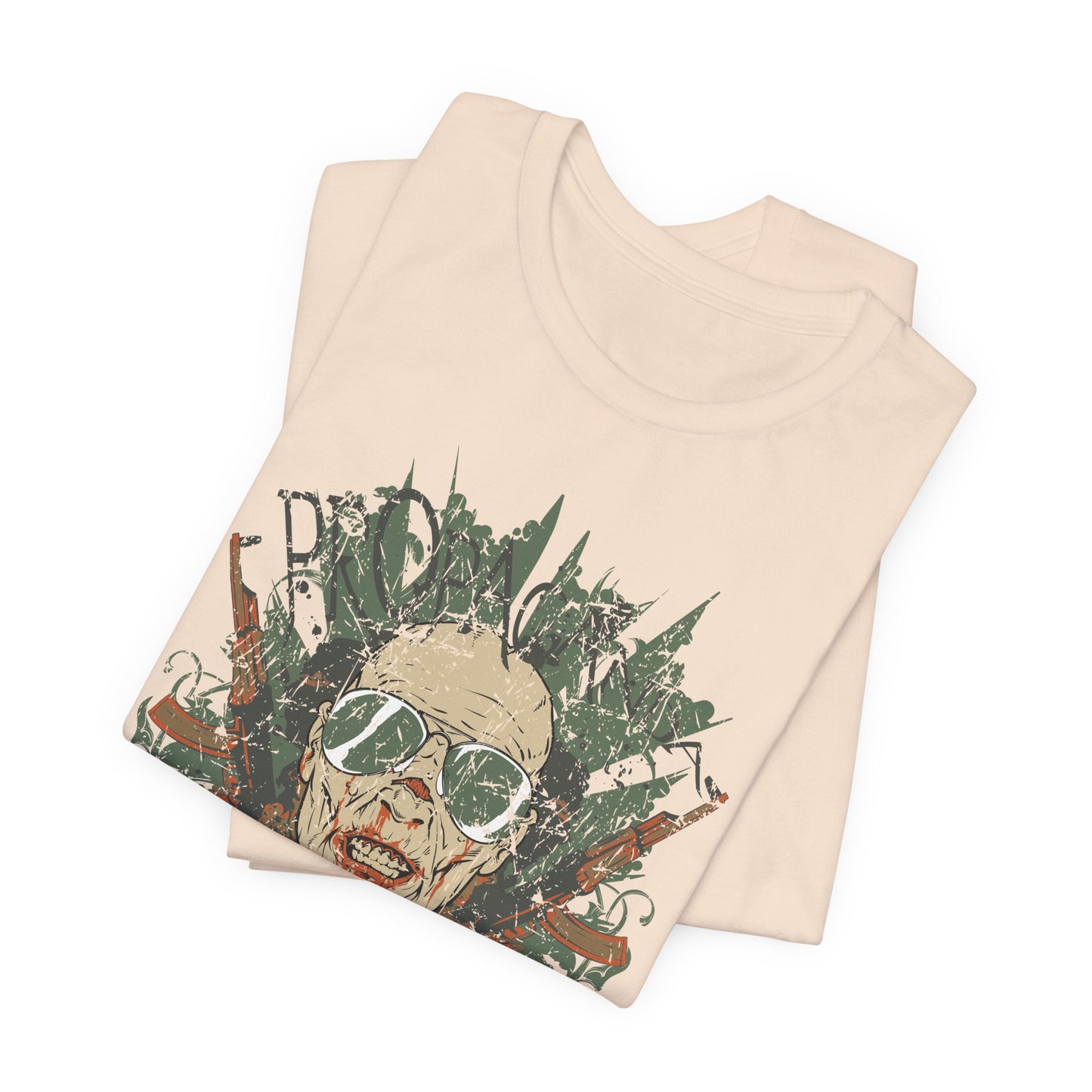 Retro Skull Floral Graphic Design Unisex Cotton T-Shirt G-2