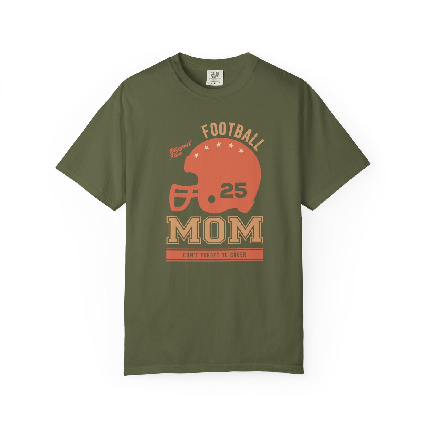 Football Mom T-shirt Mother's Day Mama Tee Unisex Comfort Colors Garment-Dyed Cotton h43