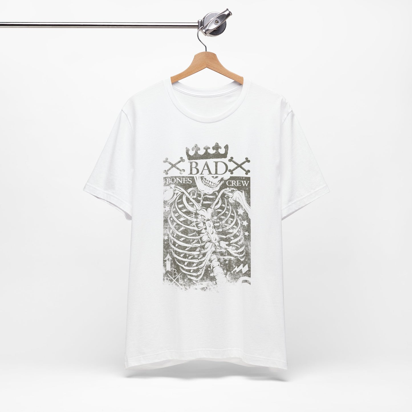 Skeleton Ribcage Tee Bones Crew Graphic Shirt A-10