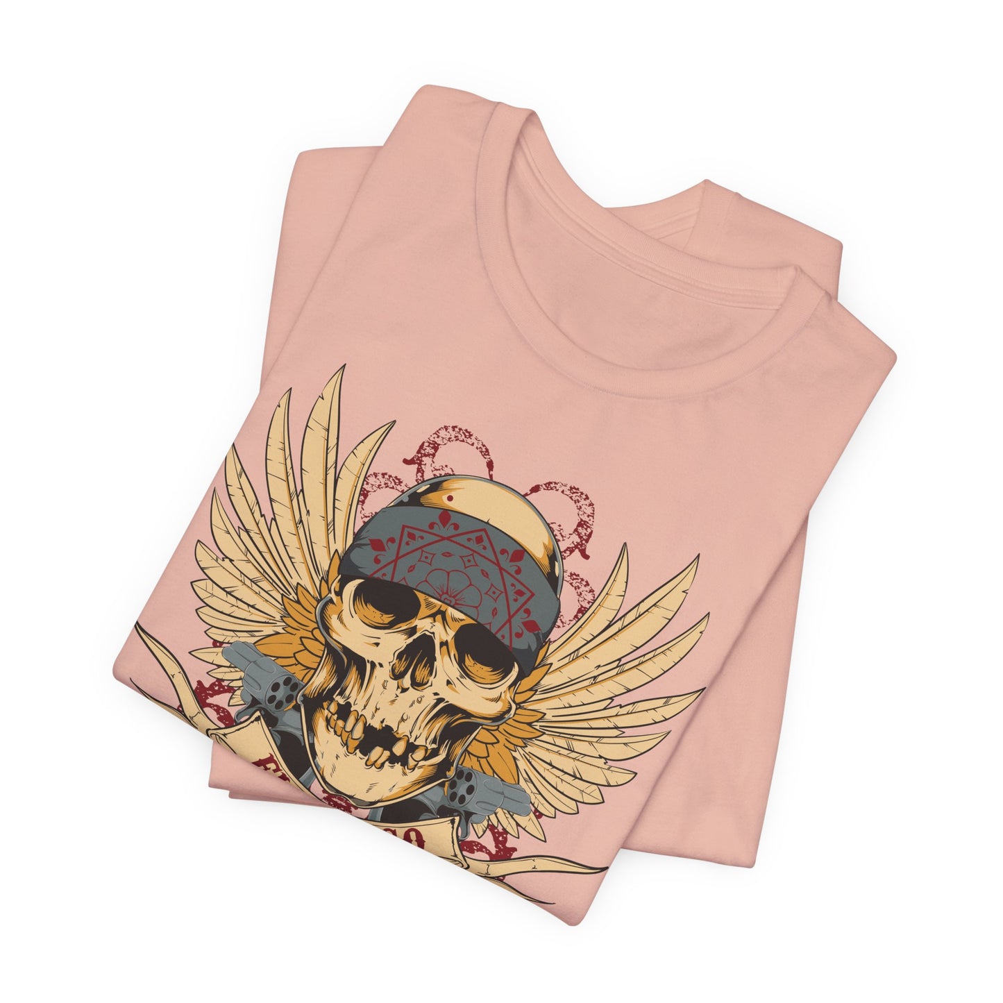 El Gringo Skull with Wings T-Shirt Vintage Tattoo Style Art-53