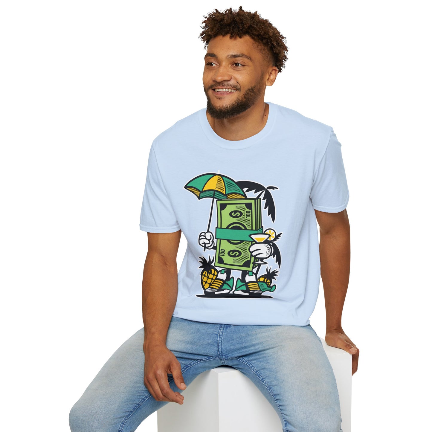 Cartoon T Shirt Animation T Shirt Funny Tee Unisex Softstyle Cotton Tee Art Design 64000