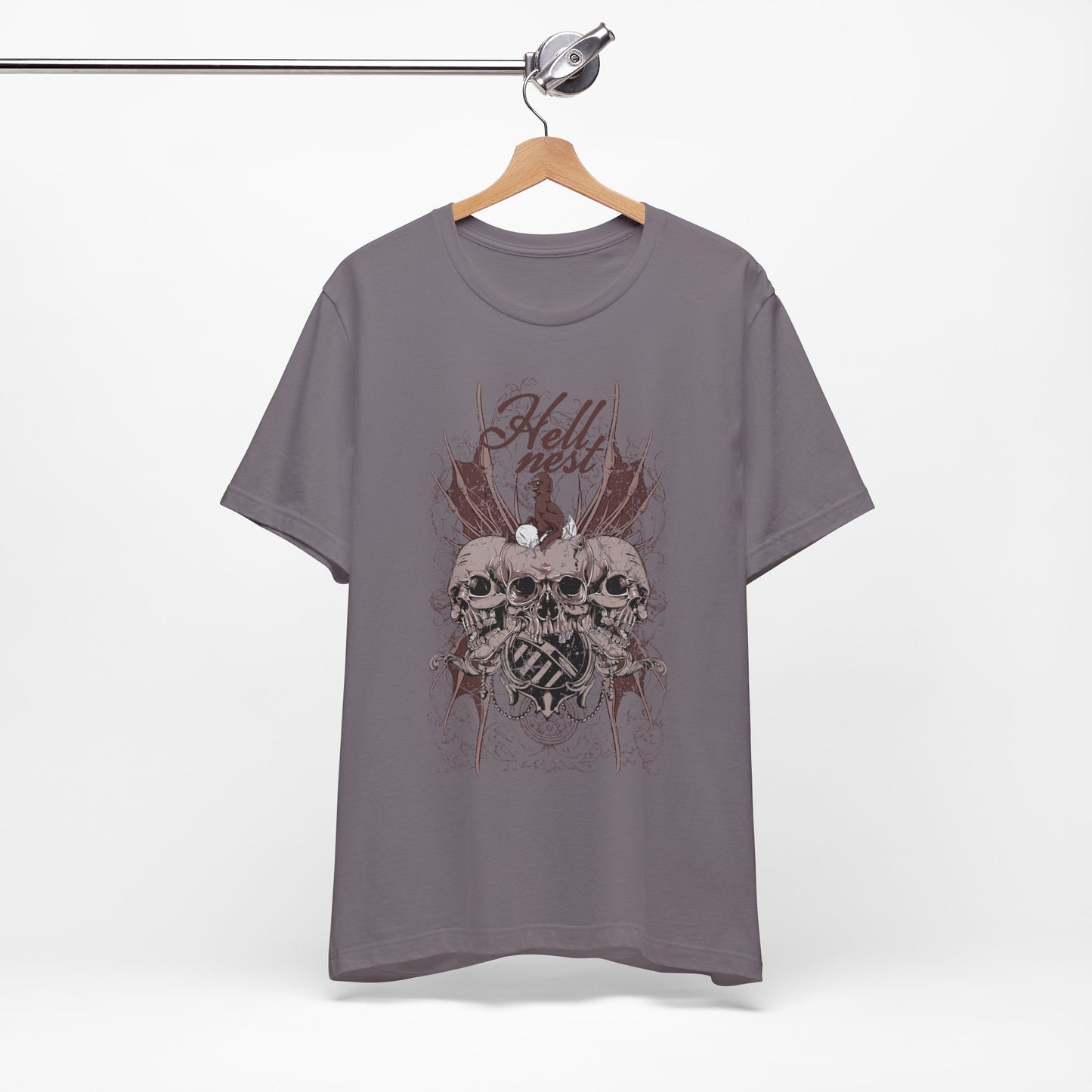 Skull Cluster graphic tee Gothic skulls grunge floral design