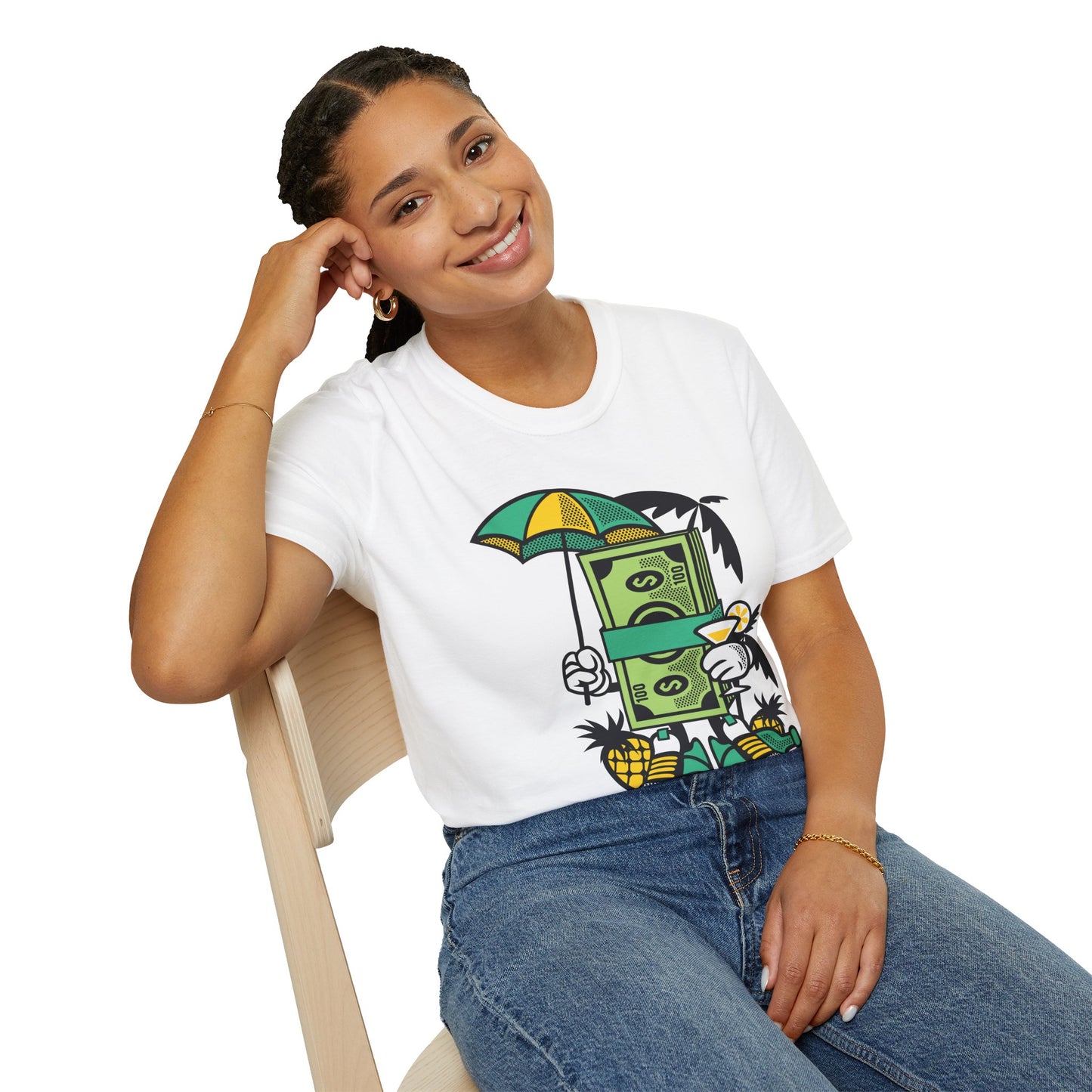 Cartoon T Shirt Animation T Shirt Funny Tee Unisex Softstyle Cotton Tee Art Design 64000