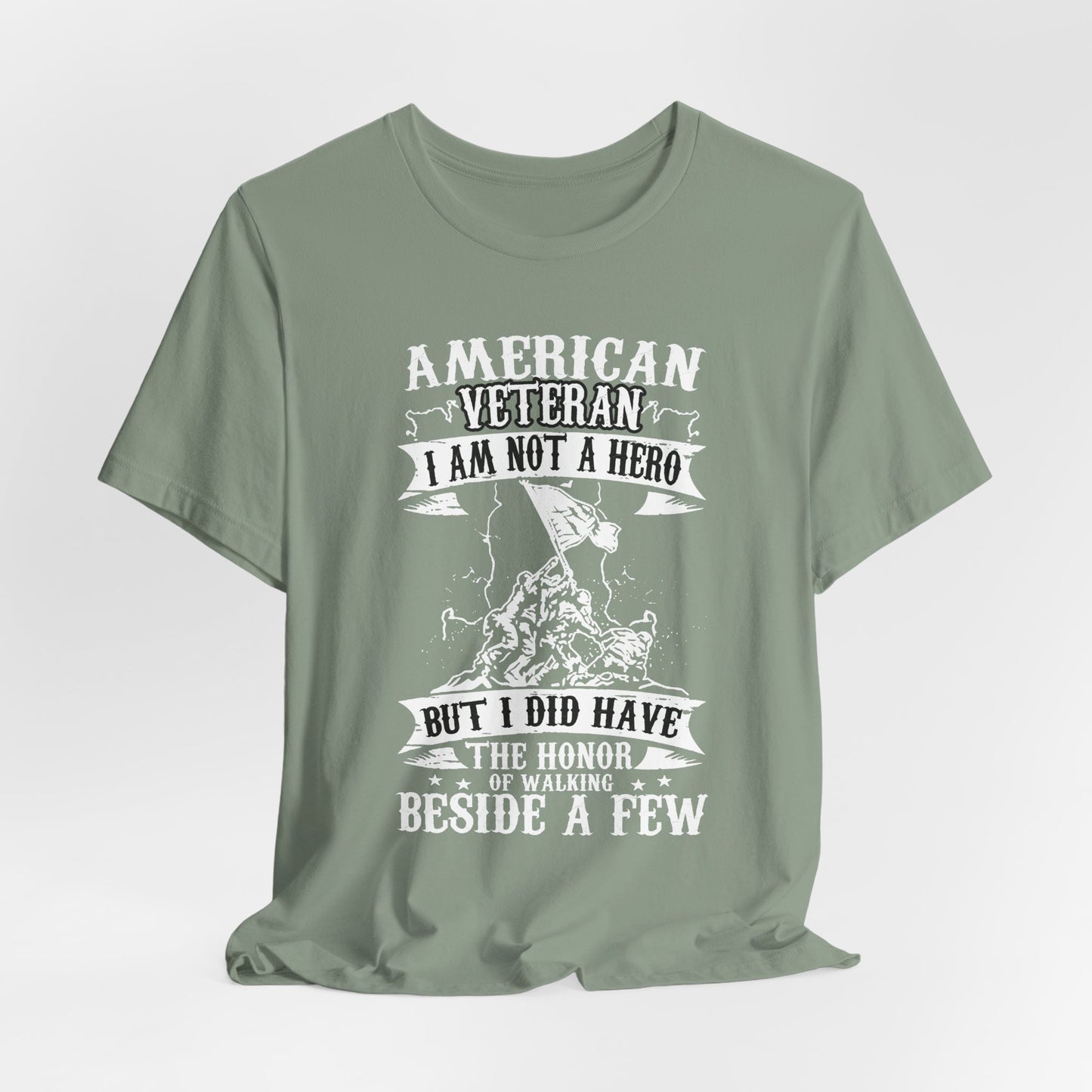 American Veteran I Am Not A Hero T-Shirt Military Tribute Unisex Cotton Tee v53