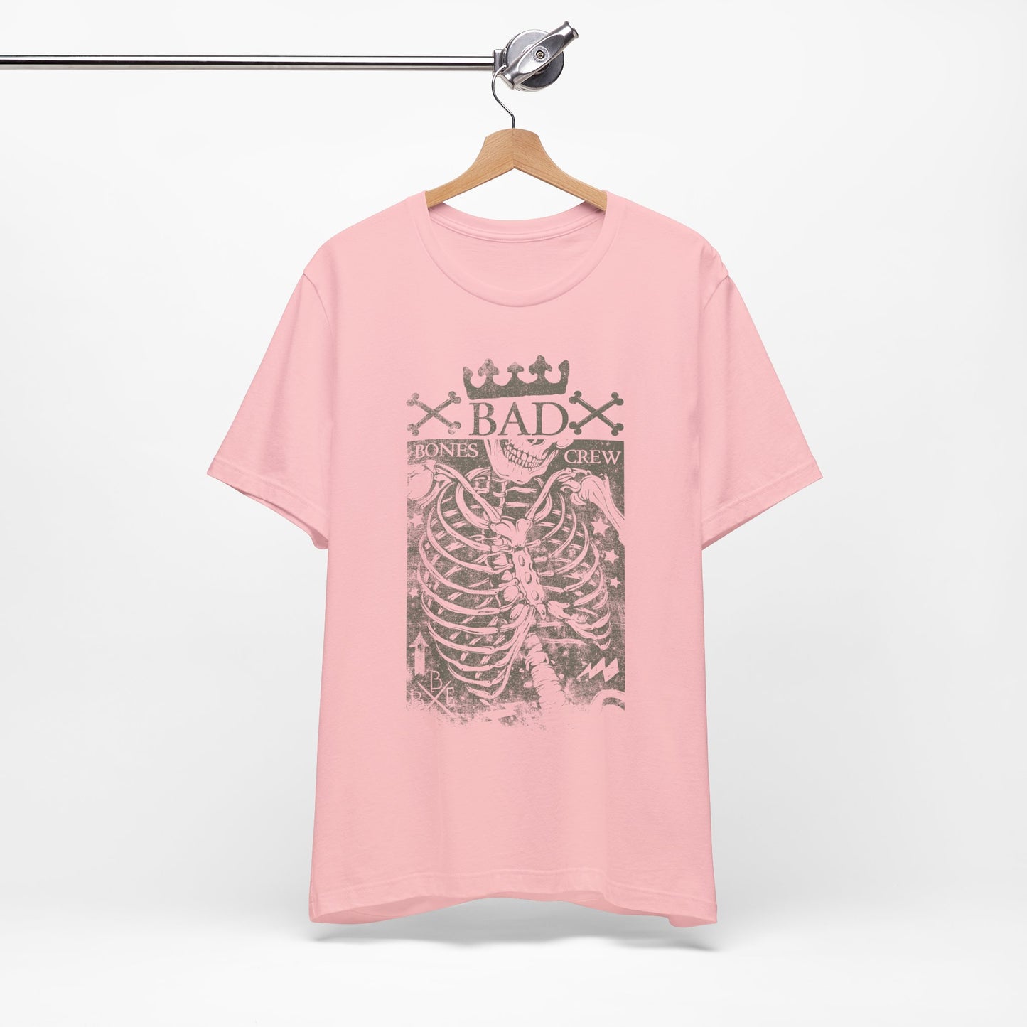 Skeleton Ribcage Tee Bones Crew Graphic Shirt A-10