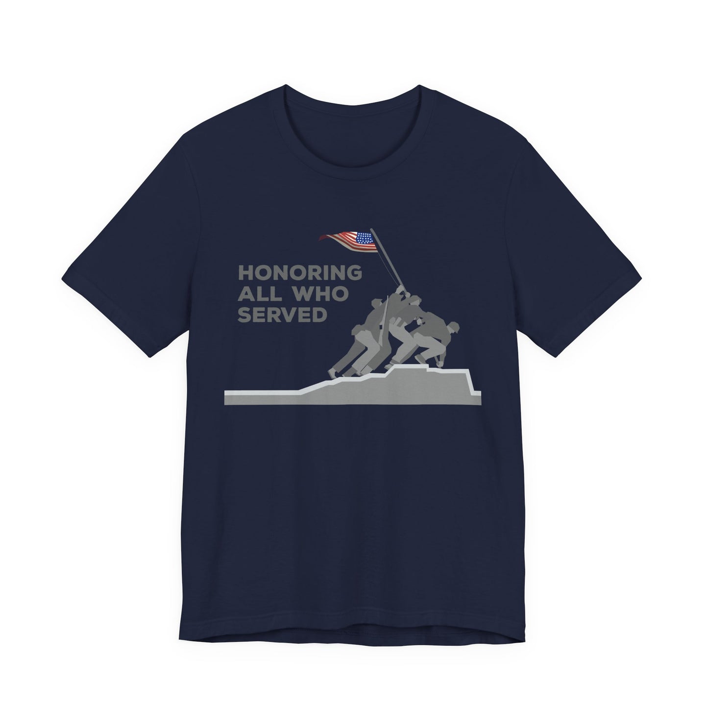Iwo Jima Flag Raising honoring all who served T-Shirt Military Memorial Unisex Cotton Tee v52