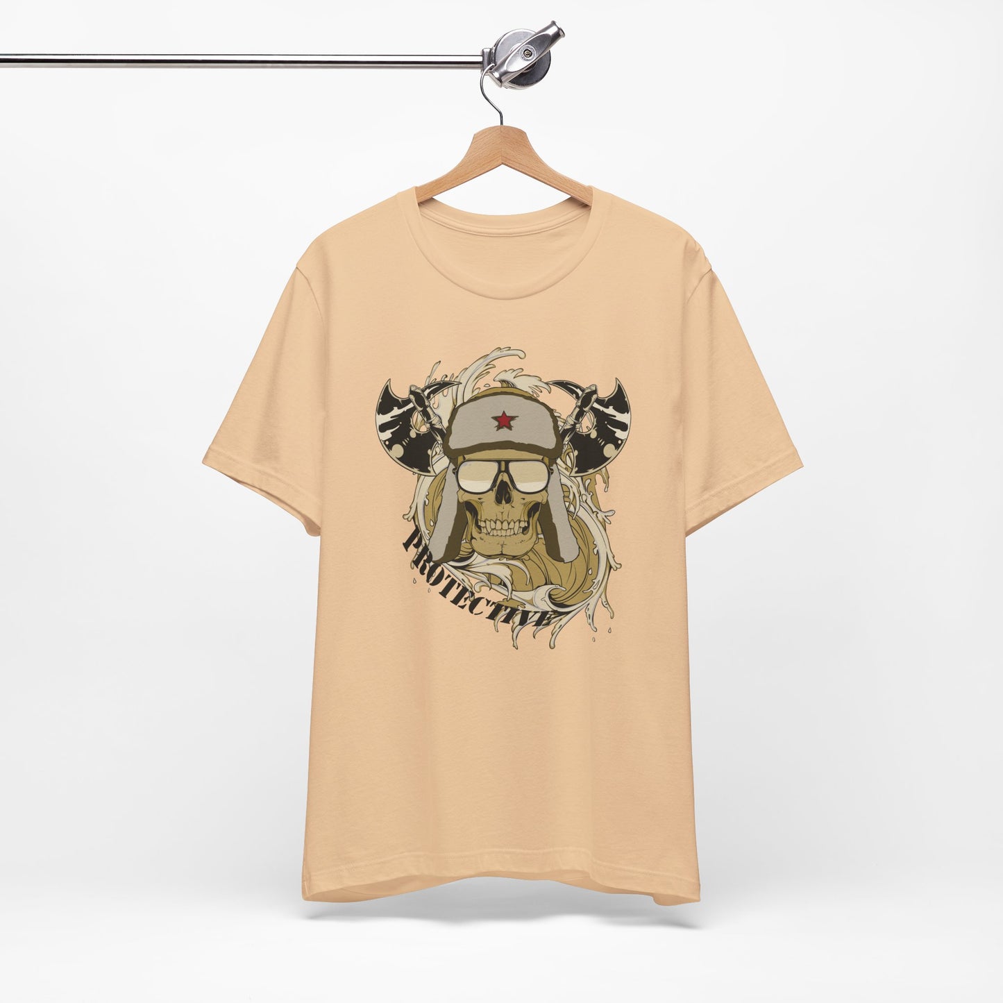 Viking Skull Graphic with Horned Helmet T-Shirt Captain Design Tee Art-41