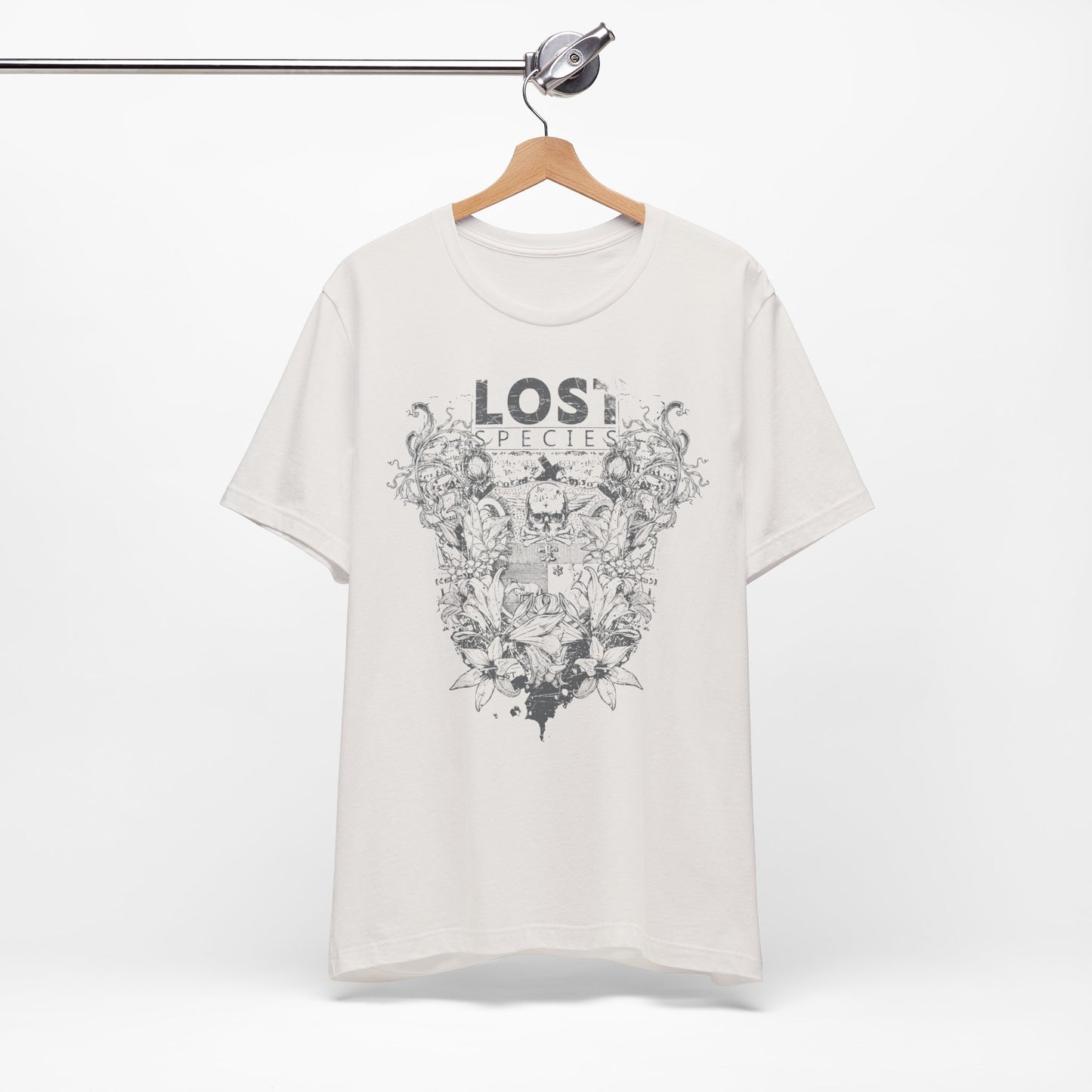 Lost Species Tee Floral Wildlife Illustration Rock Band T-Shirt A-7