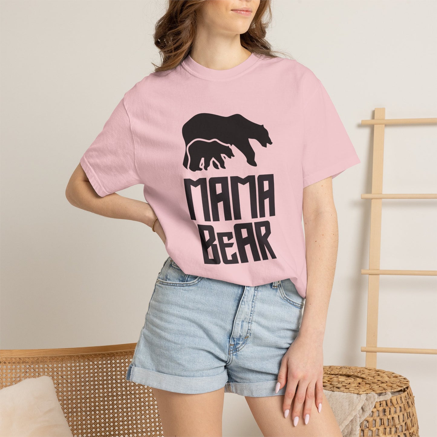 Mama Bear Mom T-shirt Mother's Day Mama Tee Unisex Comfort Colors Garment-Dyed Cotton h12
