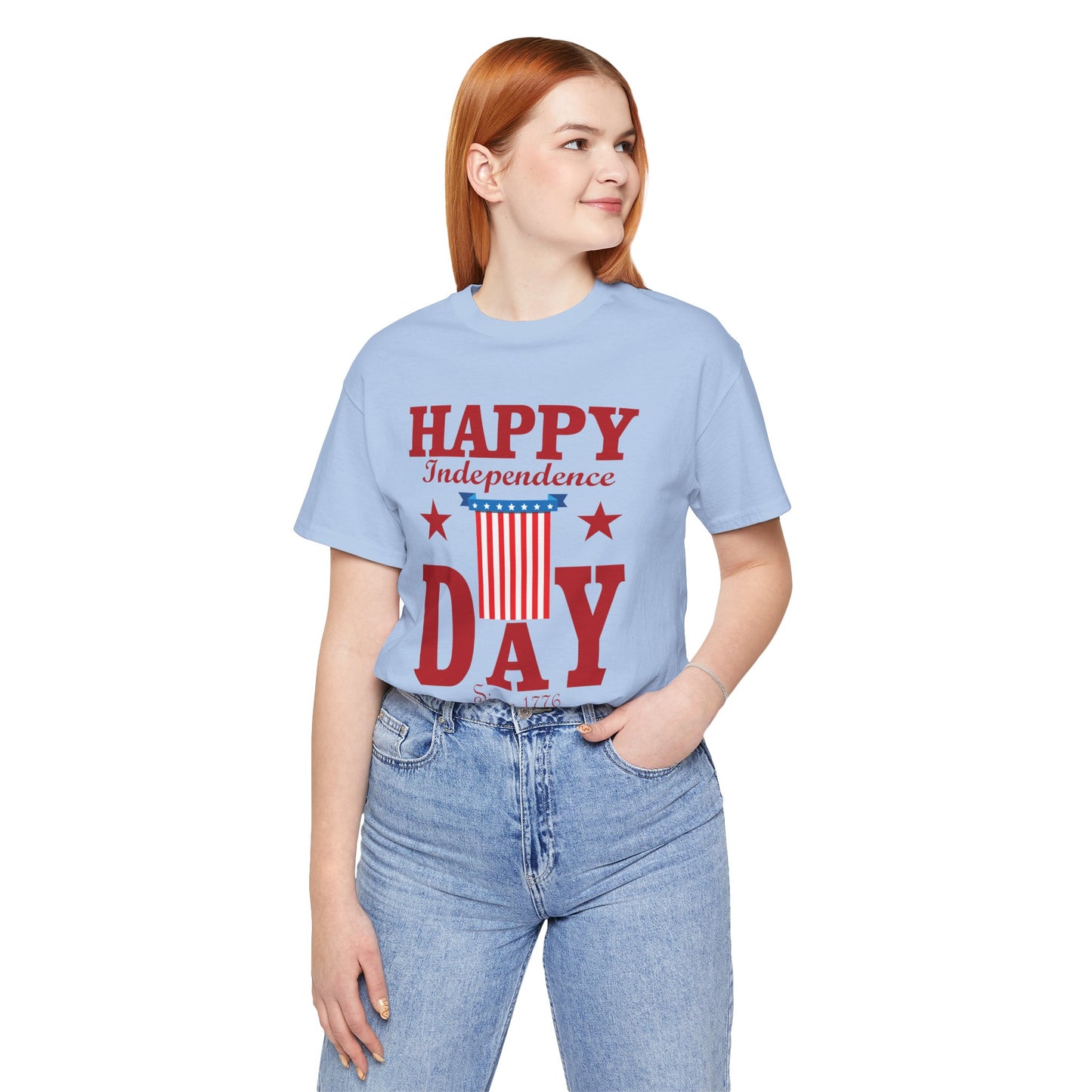 Happy Independence Day Graphic Unisex Cotton T-Shirt 018